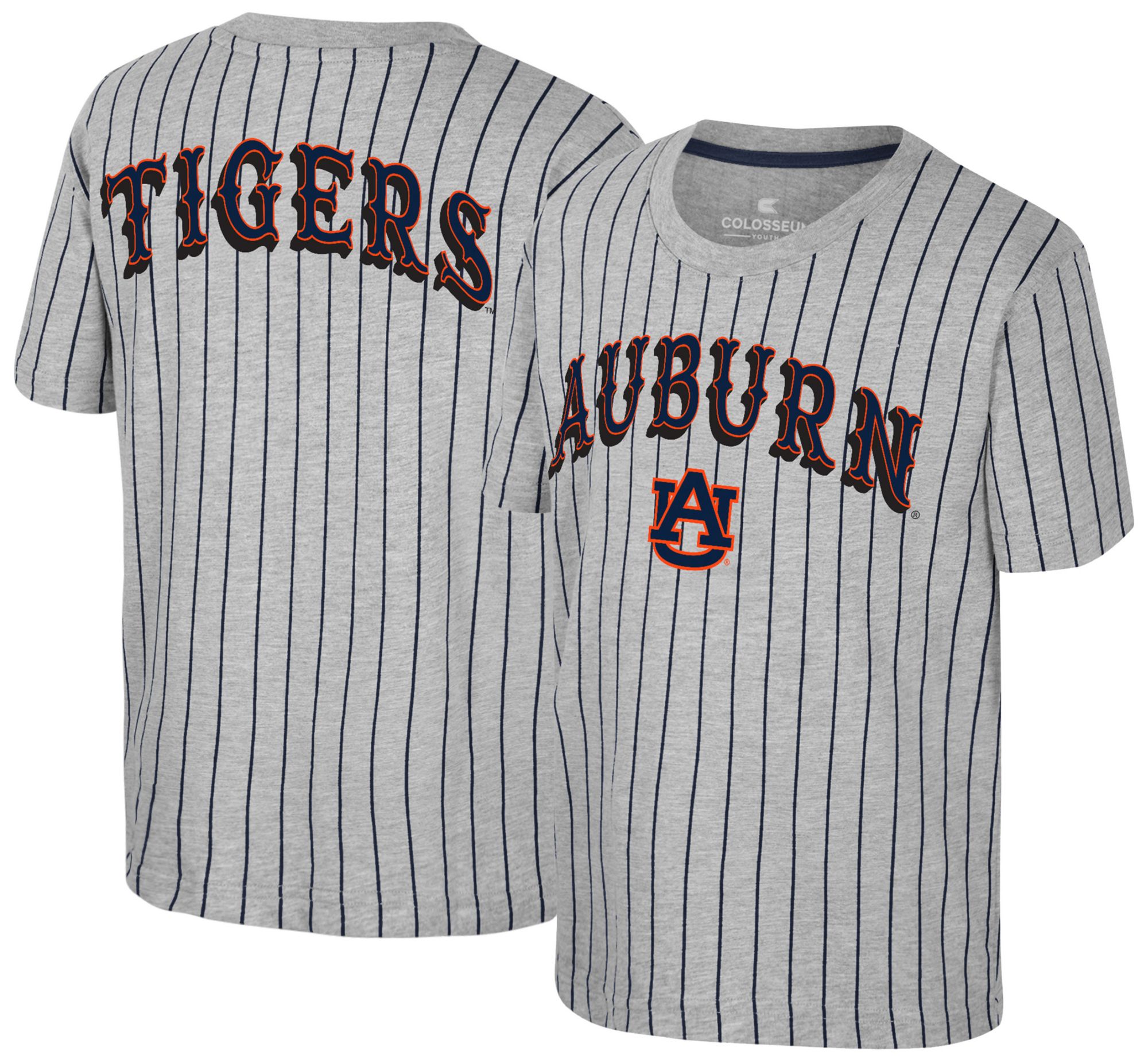 Colosseum Youth Auburn Tigers Heather Grey Firehawk T-Shirt
