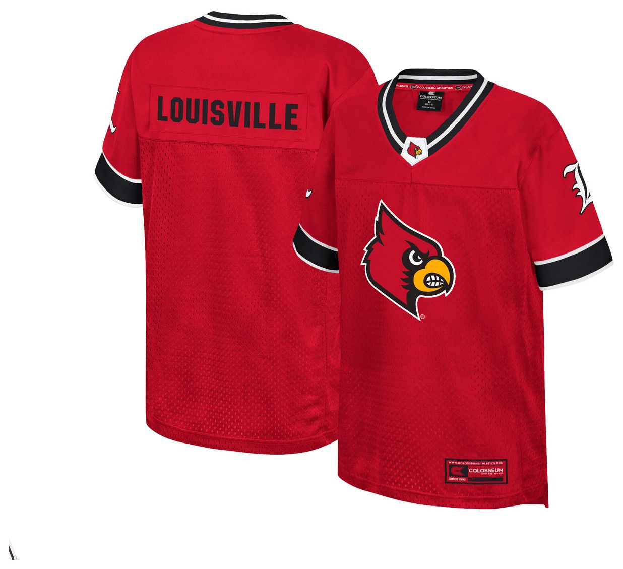 Colosseum Youth Louisville Cardinals Red Football Jersey