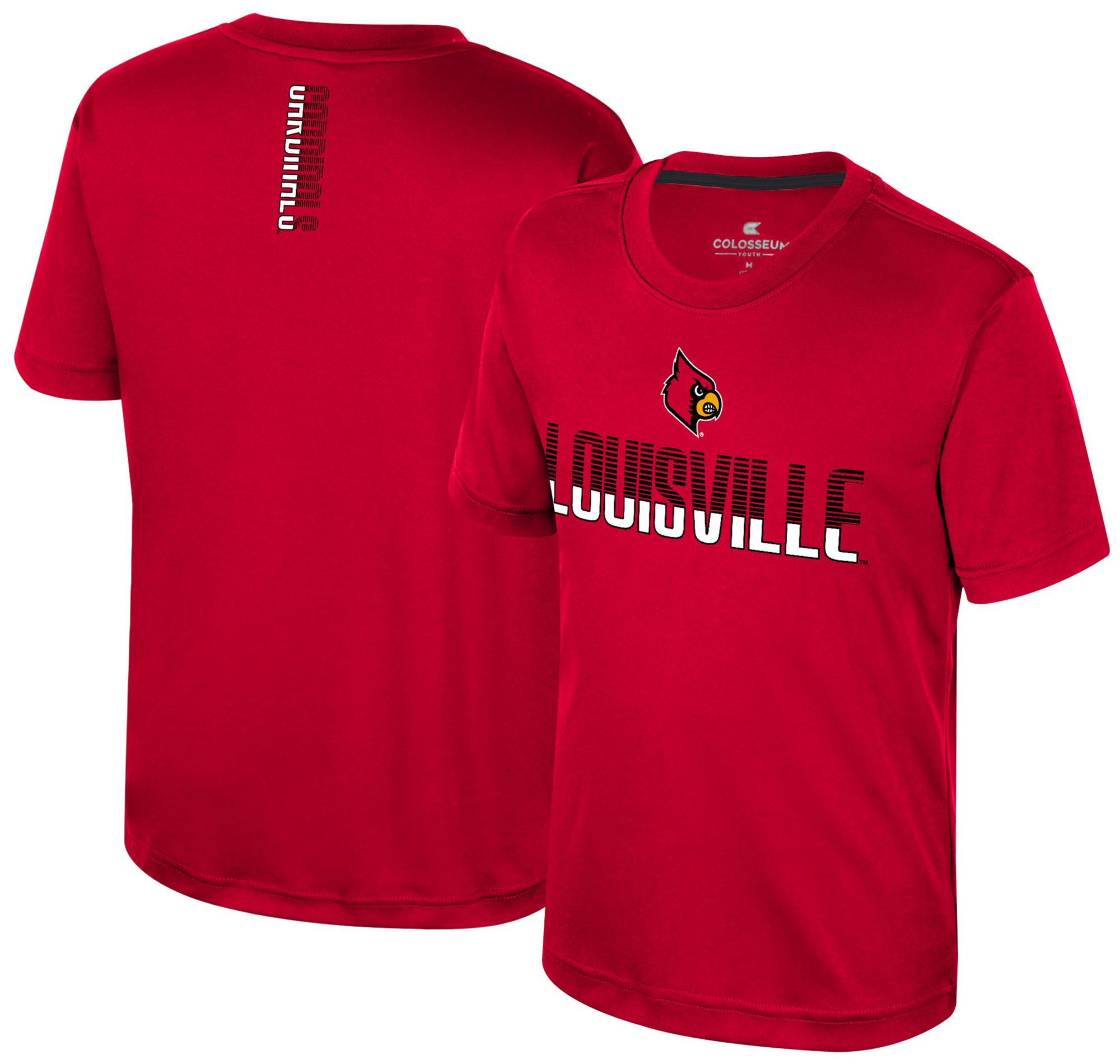 Colosseum Youth Louisville Cardinals Red Simon Poly Short Sleeve T-Shirt