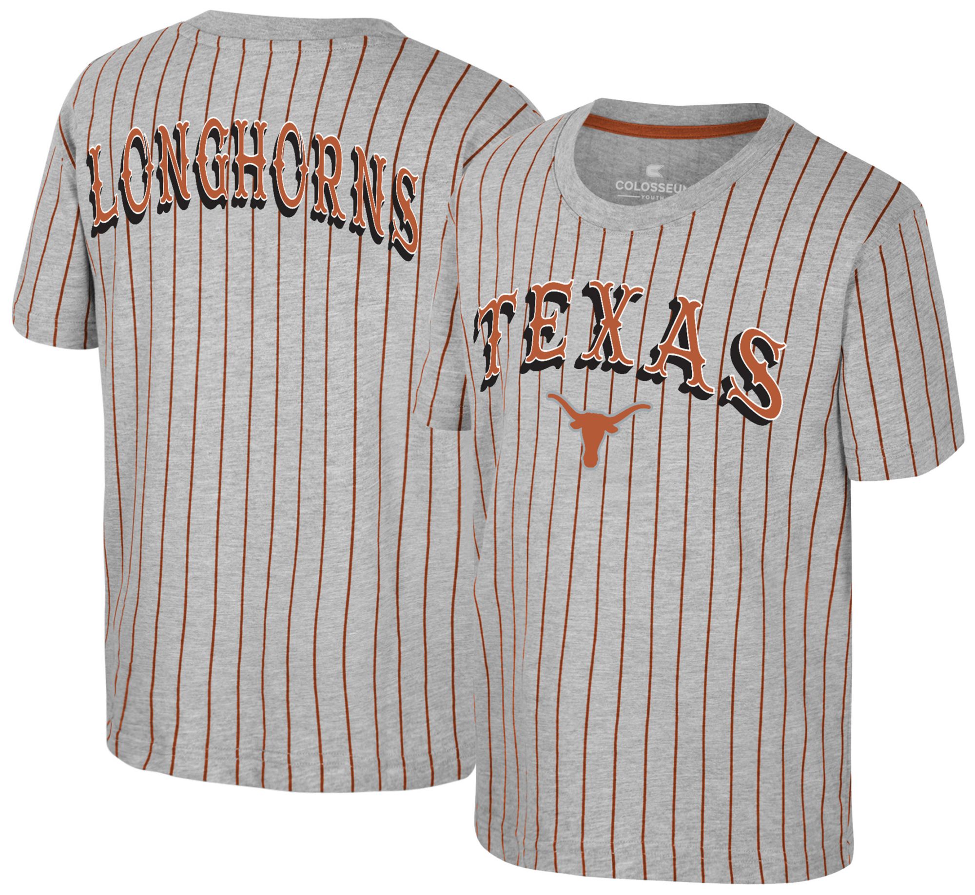 Colosseum Youth Texas Longhorns Heather Grey Firehawk T-Shirt