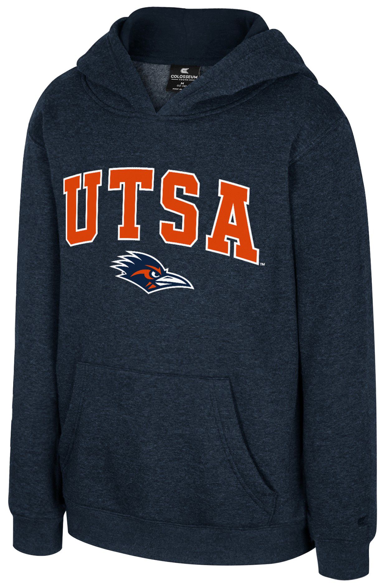 Colosseum Youth UT San Antonio Roadrunners Navy Pullover Hoodie