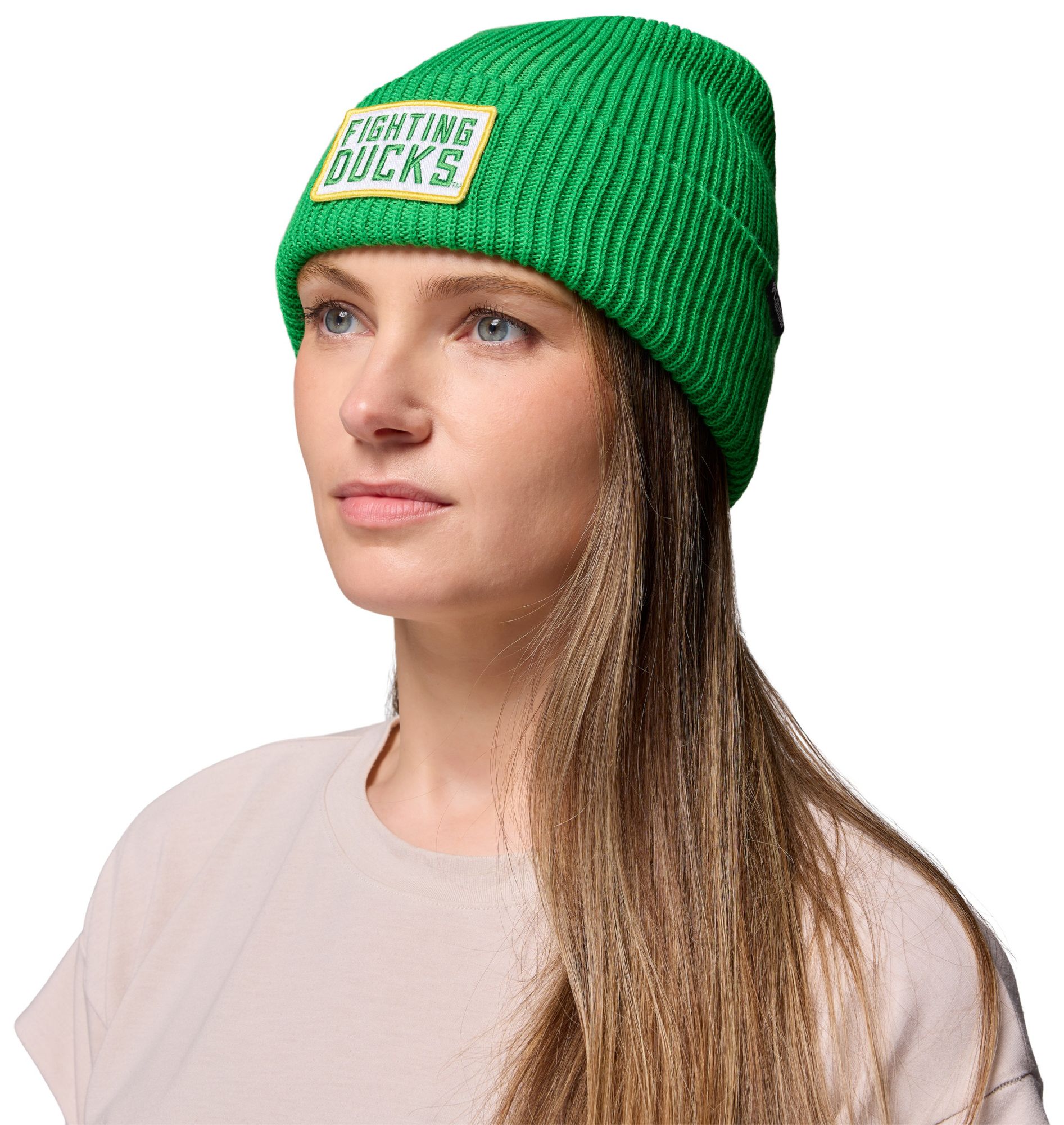 Columbia Adult Oregon Ducks Fuse Green Lost Lager Beanie