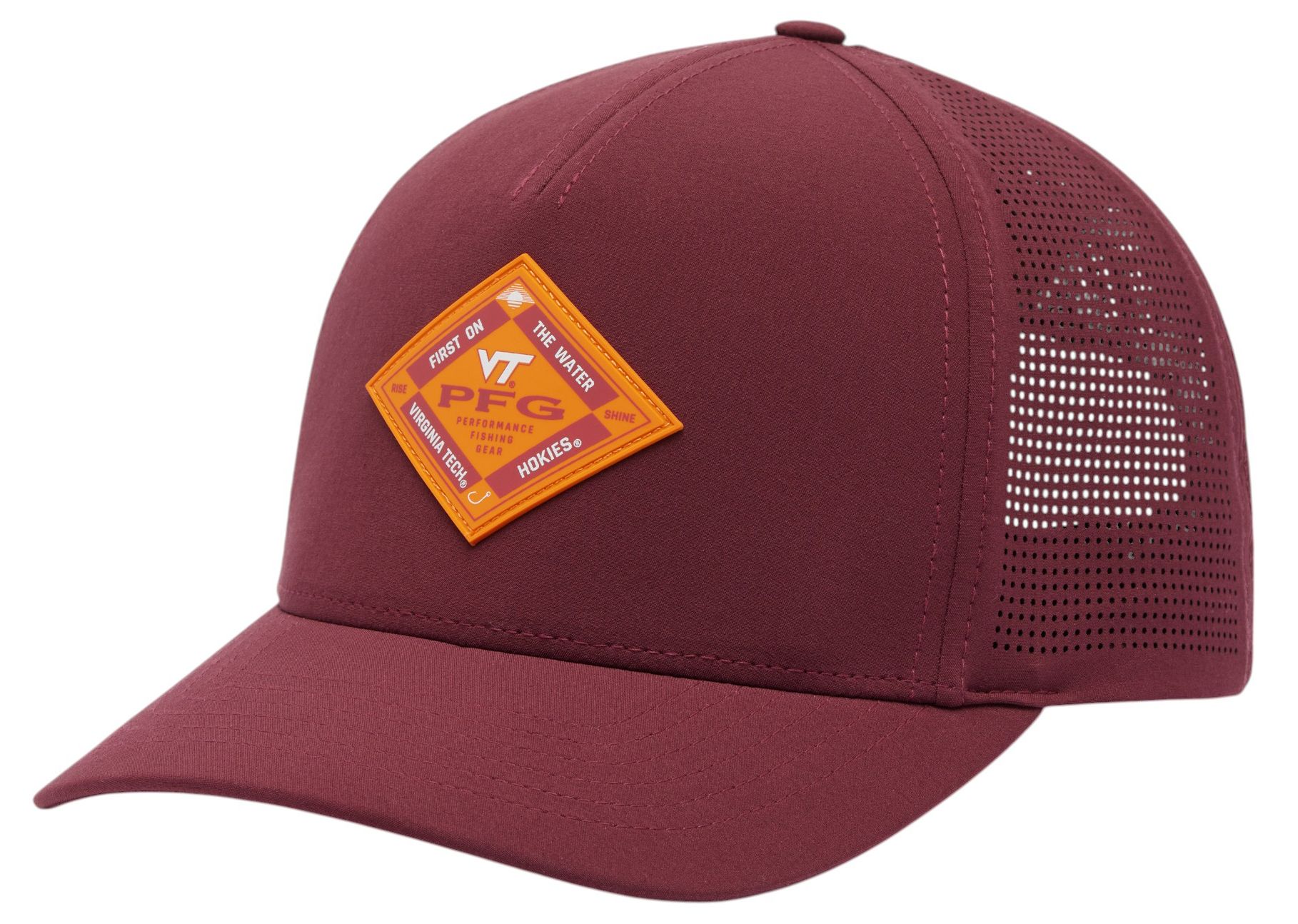 Columbia Adult Virginia Tech Hokies Deep Maroon Adjustable Elite 3D Stretch Snap Hat