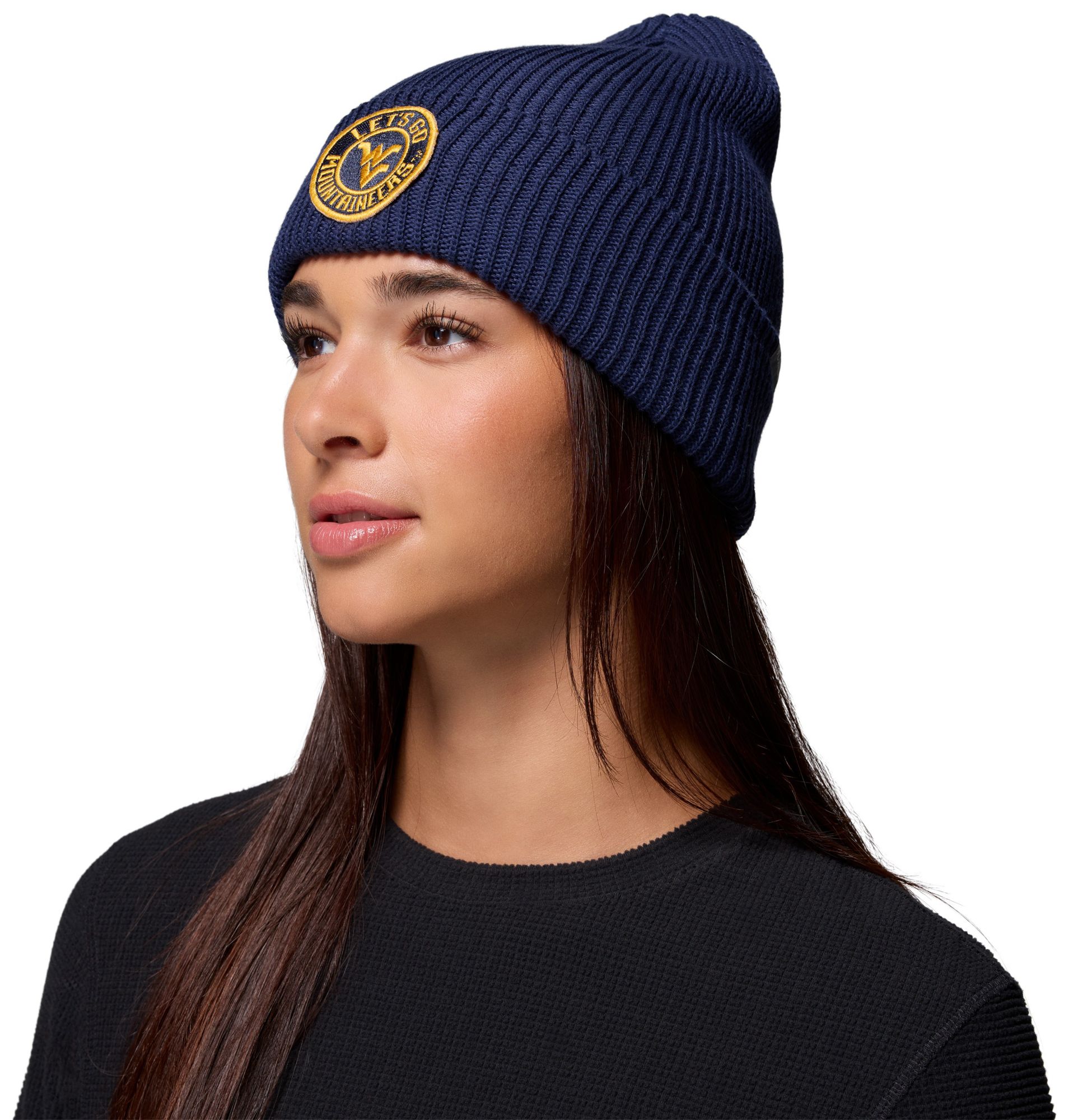 Columbia Adult West Virginia Mountaineers Collegiate Navy Lost Lager Beanie