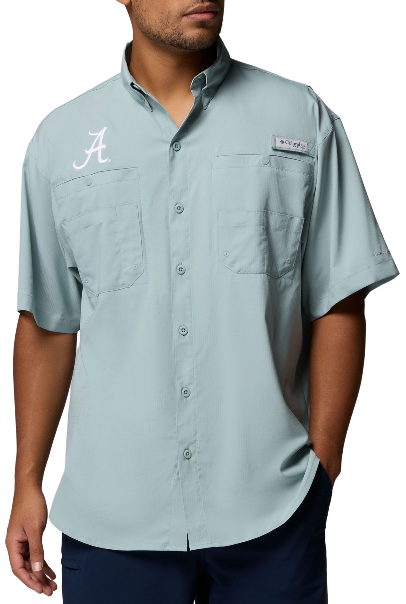 Columbia Men's Alabama Crimson Tide Crushed Blue Tamiami T-Shirt