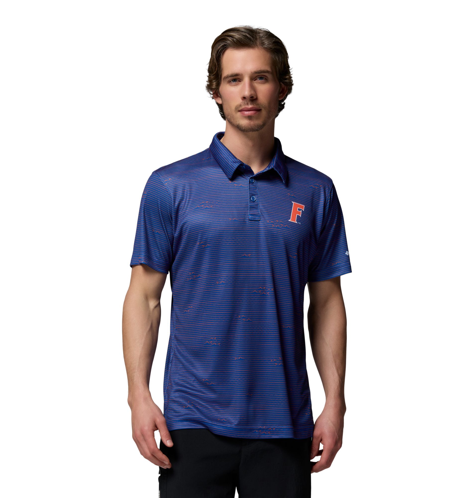 Columbia Men's Florida Gators Blue Super Terminal Tackle Polo