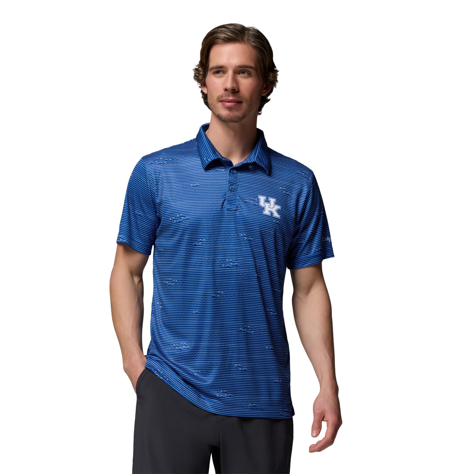 Columbia Men's Kentucky Wildcats Blue Super Terminal Tackle Polo