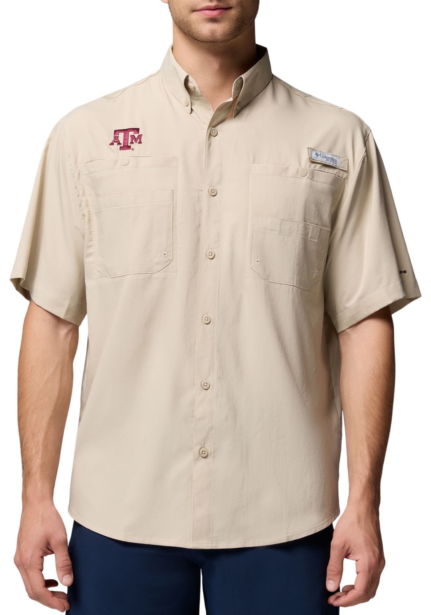 Columbia Men's Texas A&amp;M Aggies Fossil Tamiami Short Sleeve T-Shirt