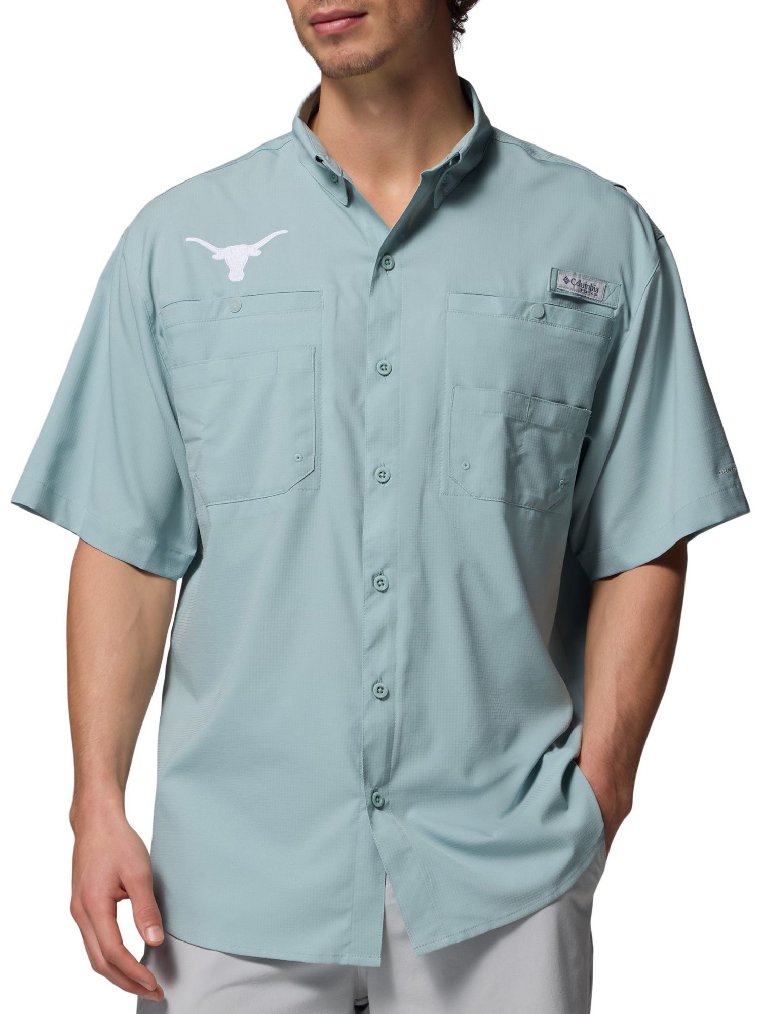 Columbia Men's Texas Longhorns Crushed Blue Tamiami T-Shirt