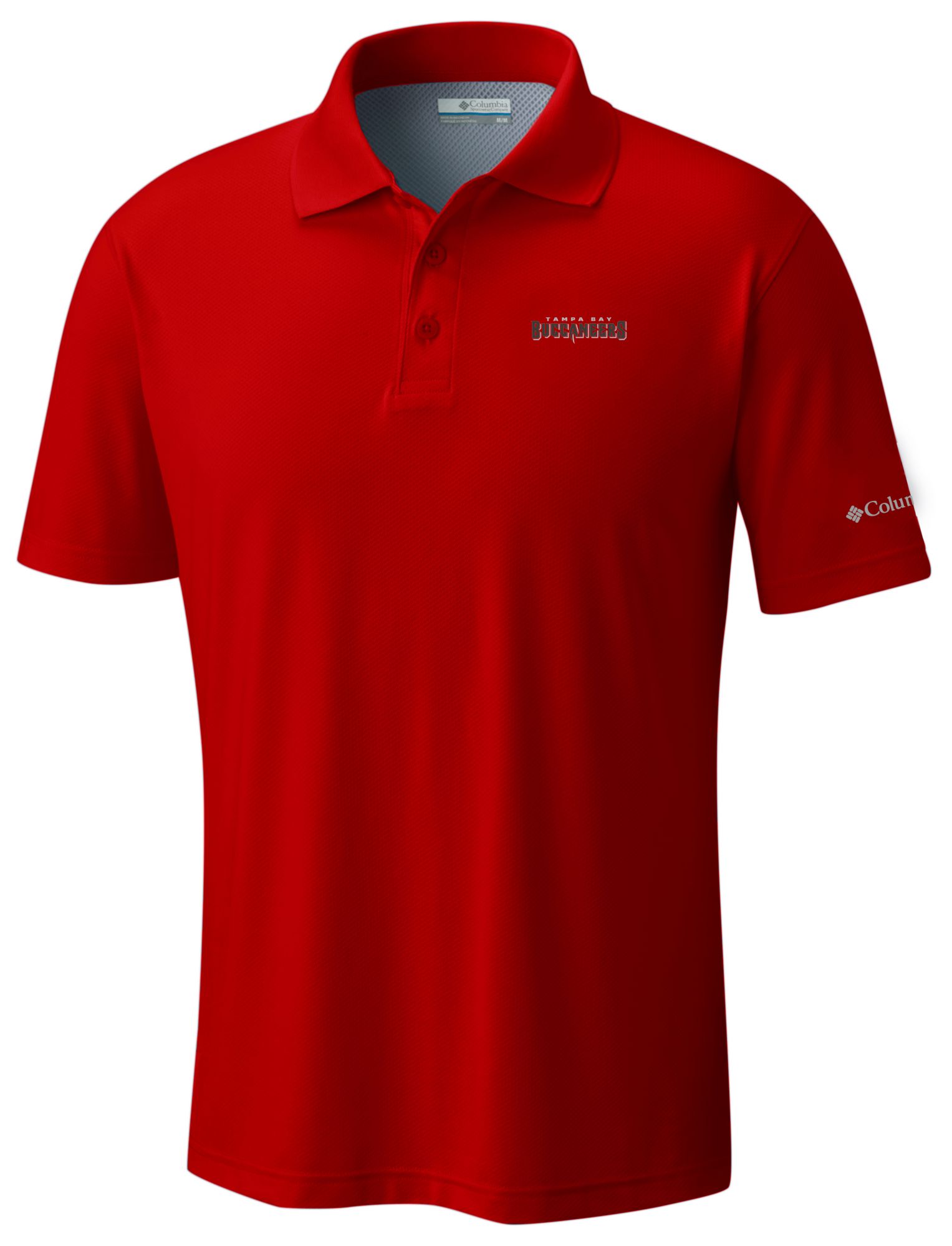 Columbia Men's Tampa Bay Buccaneers Red Low Drag Polo