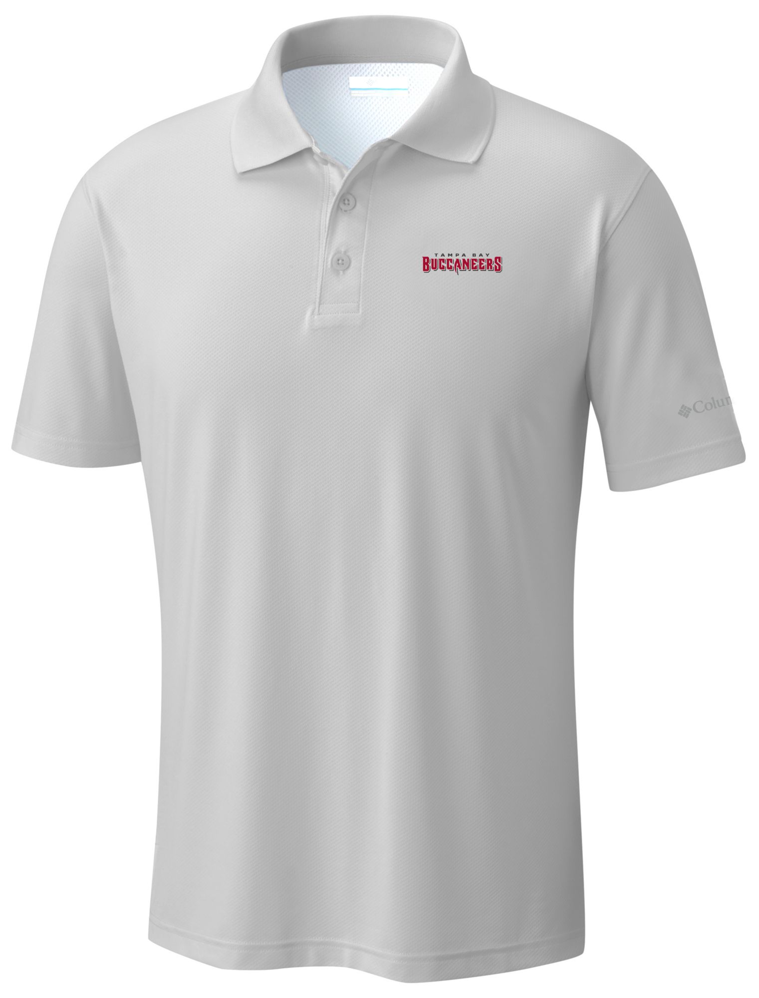 Columbia Men's Tampa Bay Buccaneers White Low Drag Polo