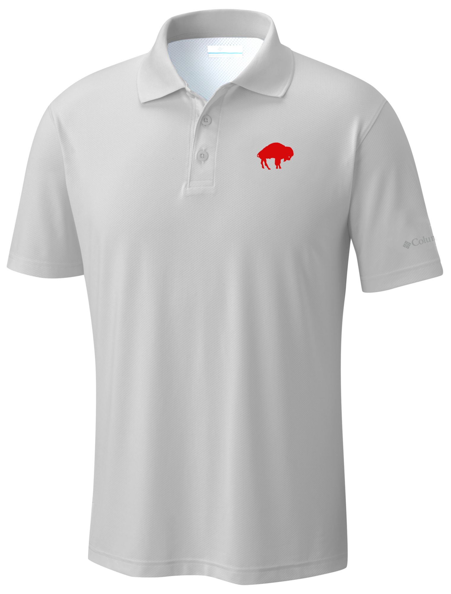 Columbia Men's Buffalo Bills White Low Drag Polo