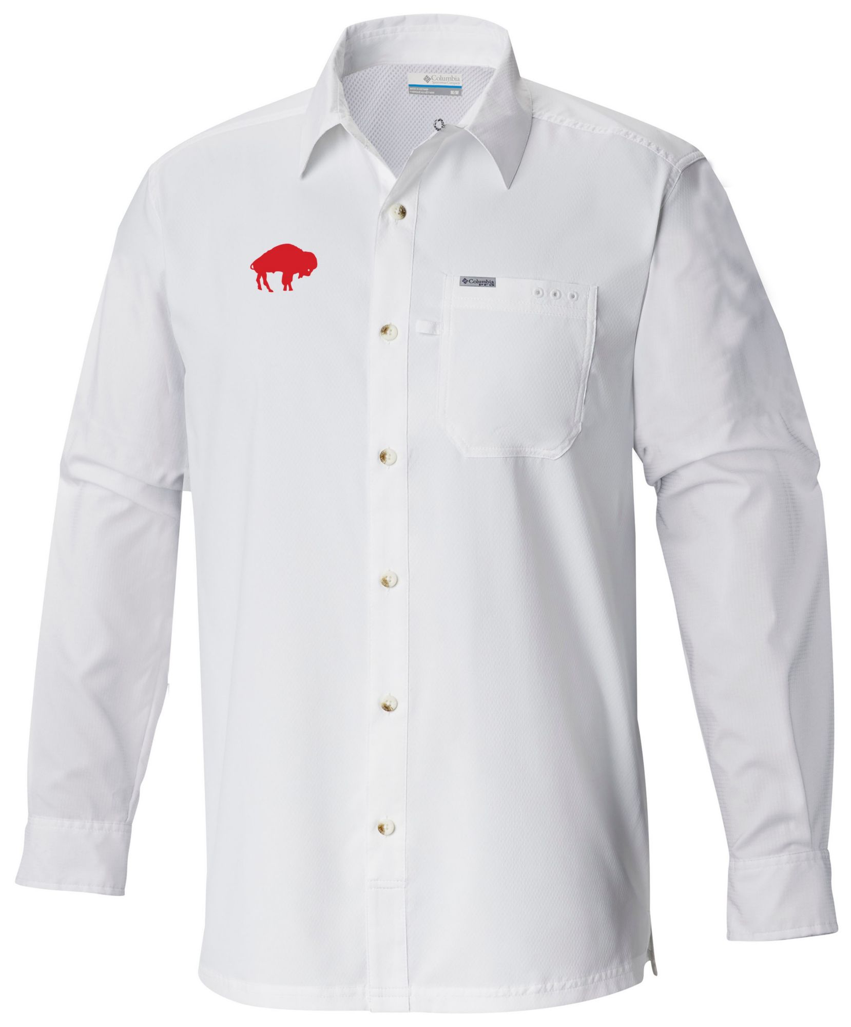 Columbia Men's Buffalo Bills White Slacktide Long Sleeve Shirt