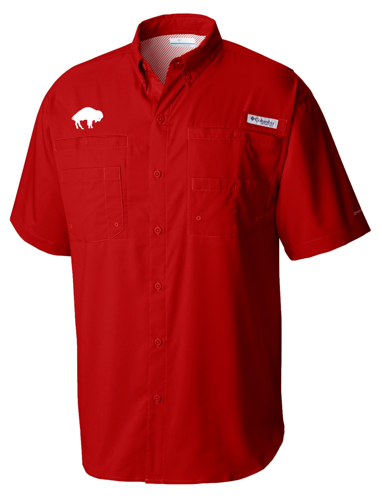 Columbia Men's Buffalo Bills Red Tamiami Short Sleeve Shirt