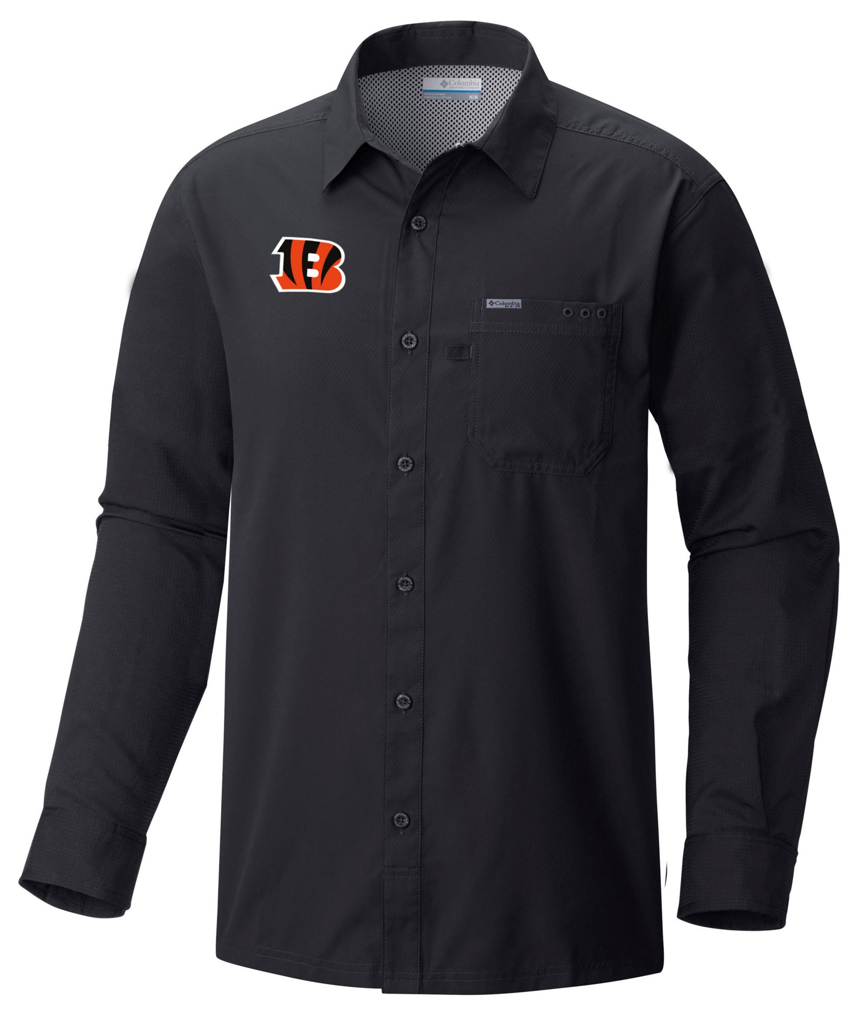 Columbia Men's Cincinnati Bengals Black Slack Tide Long Sleeve T-Shirt