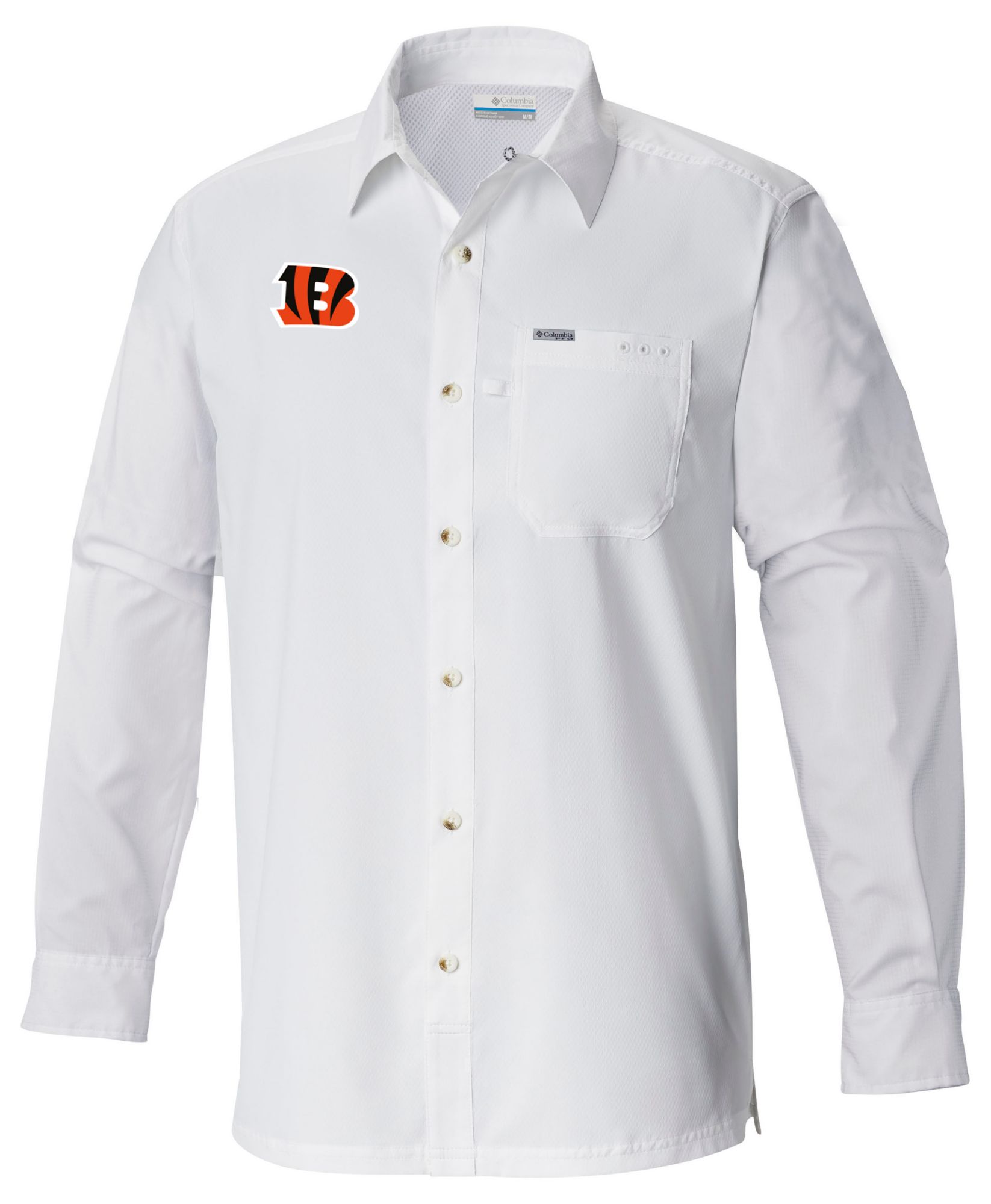 Columbia Men's Cincinnati Bengals White Slack Tide Long Sleeve T-Shirt