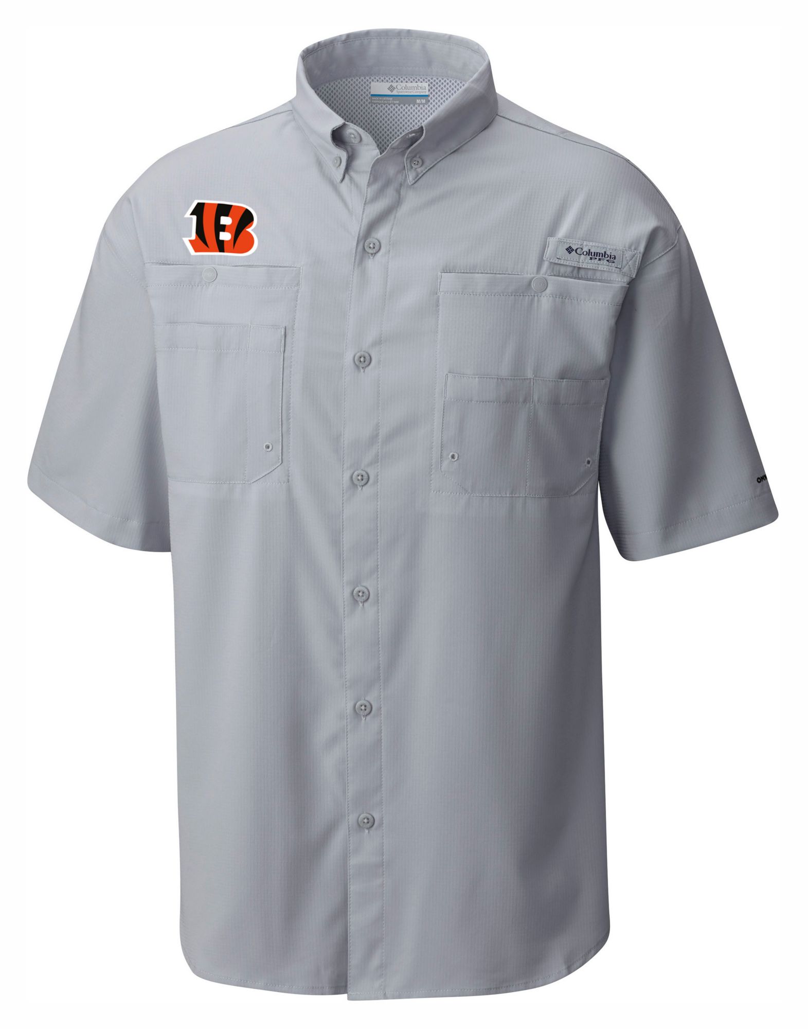Columbia Men's Cincinnati Bengals Grey Tamiami Shirt