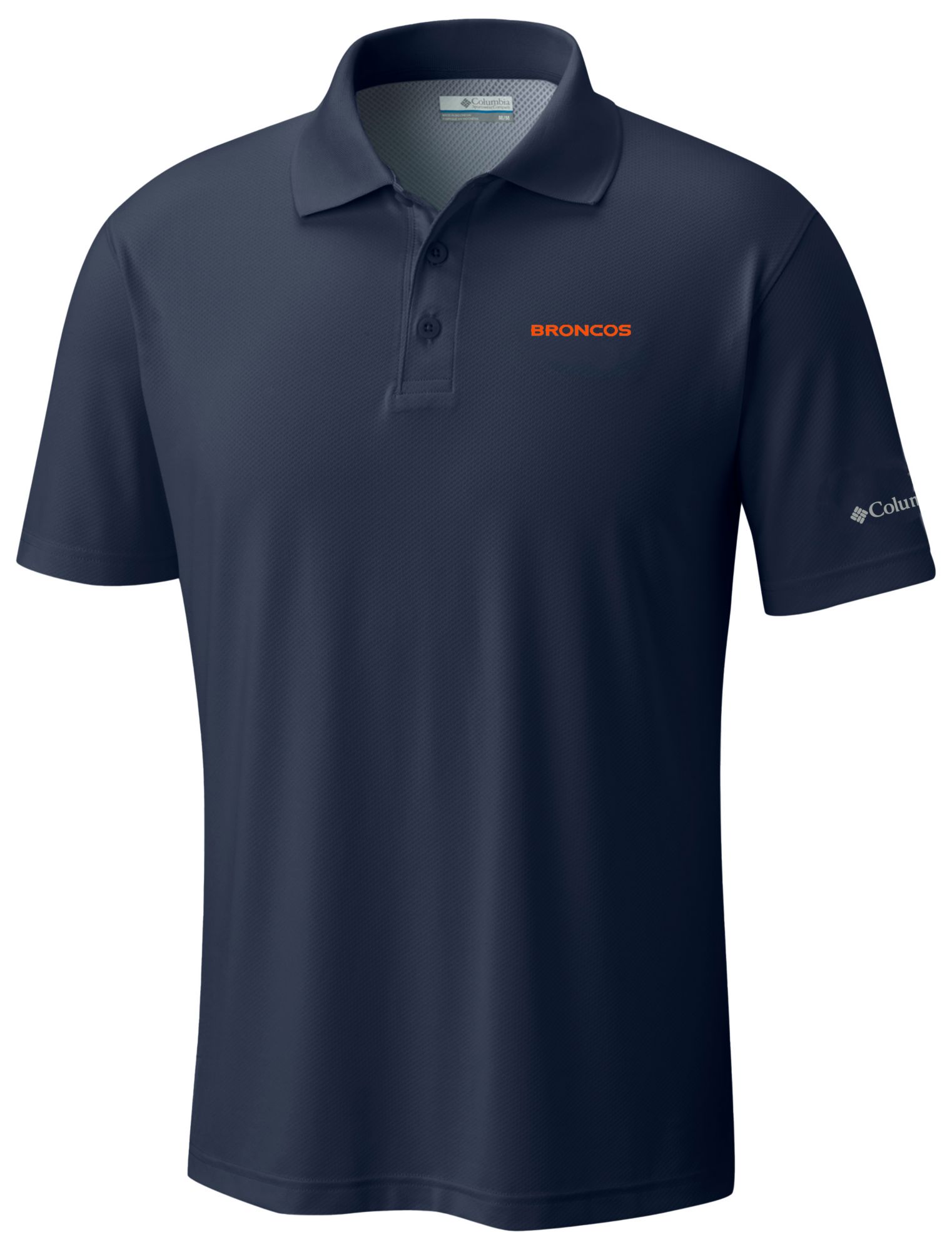 Columbia Men's Denver Broncos Navy Low Drag Polo
