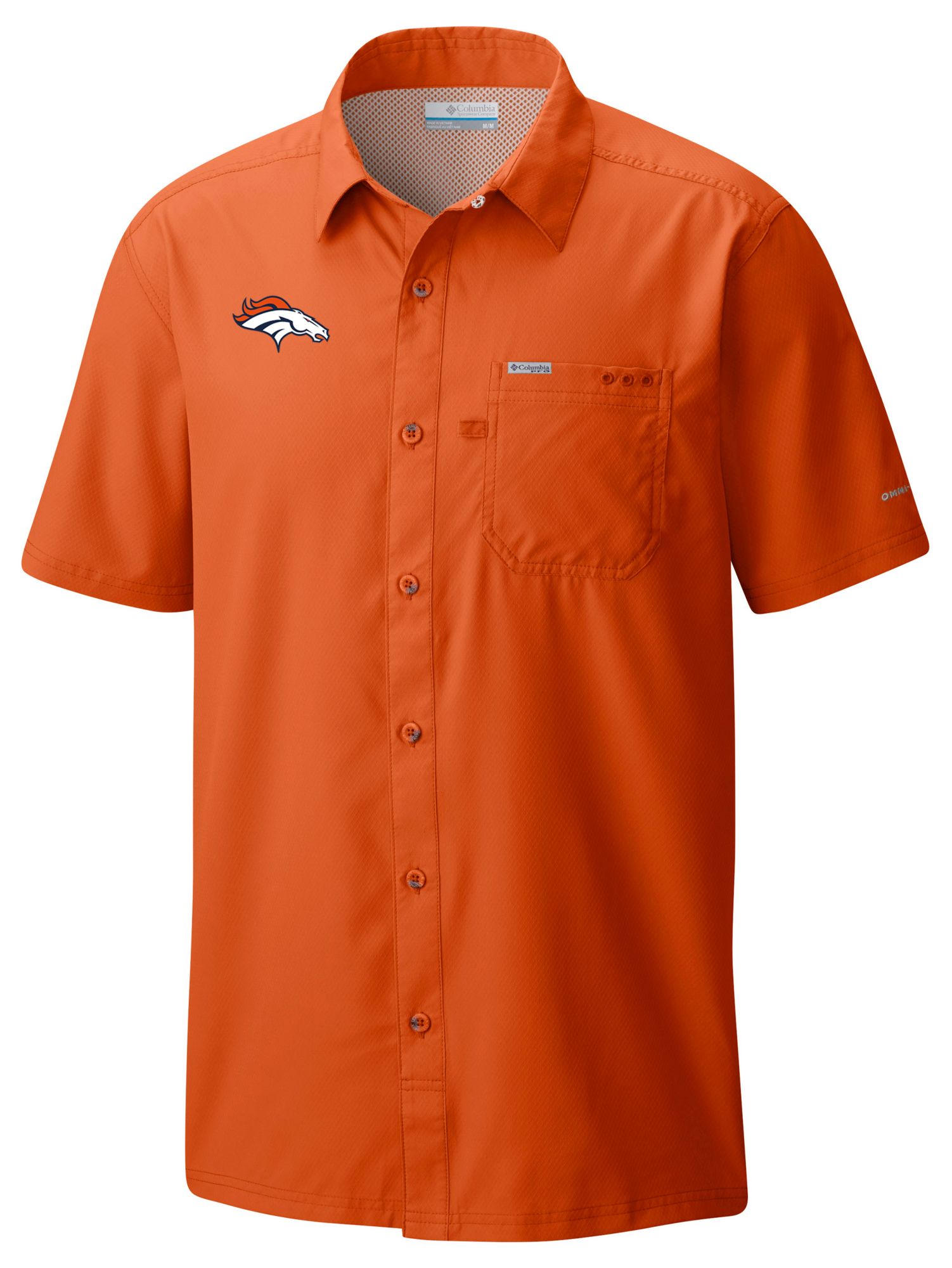 Columbia Men's Denver Broncos Orange Slack Tide Button Down Shirt