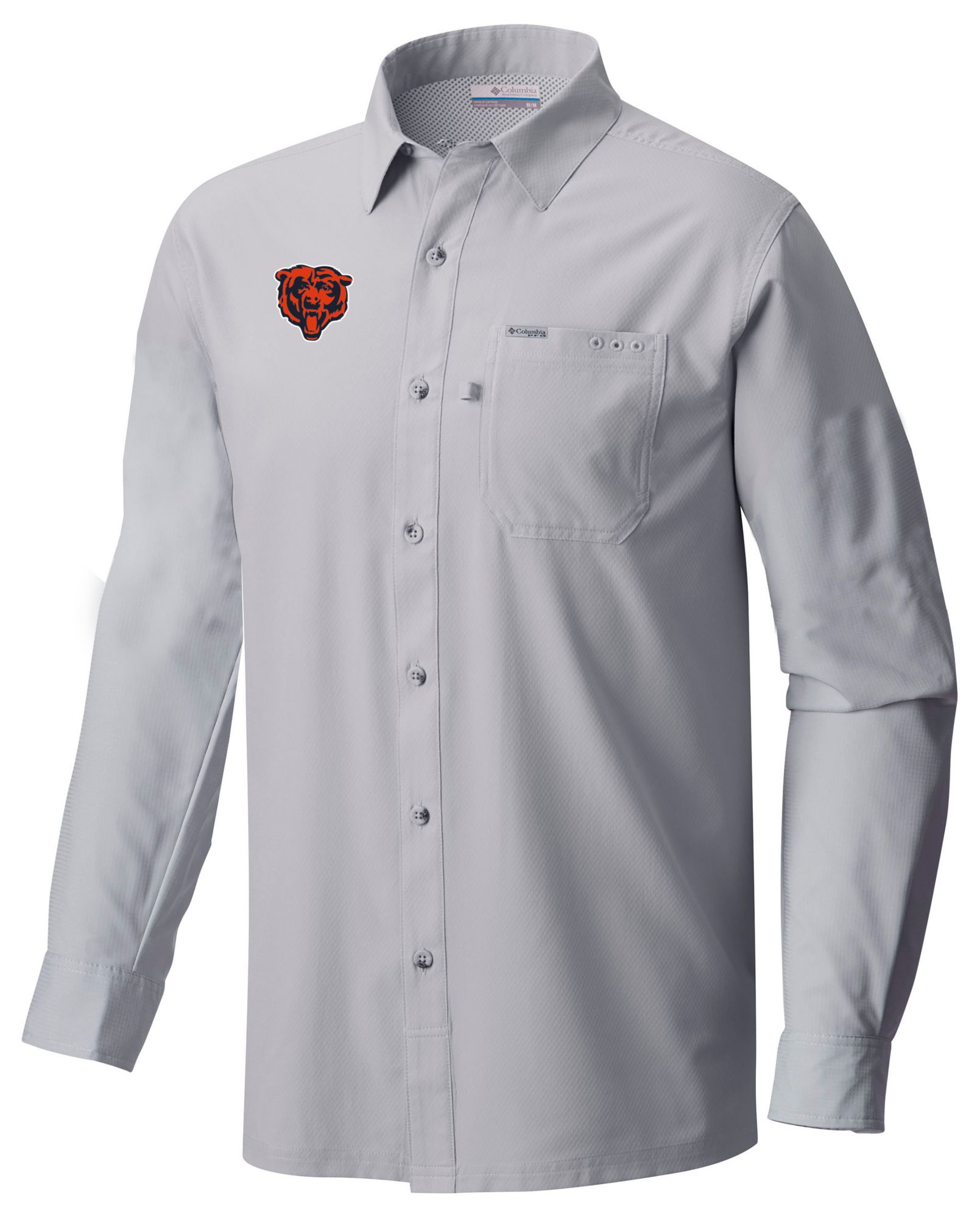 Columbia Men's Chicago Bears Grey Slack Tide Long Sleeve T-Shirt