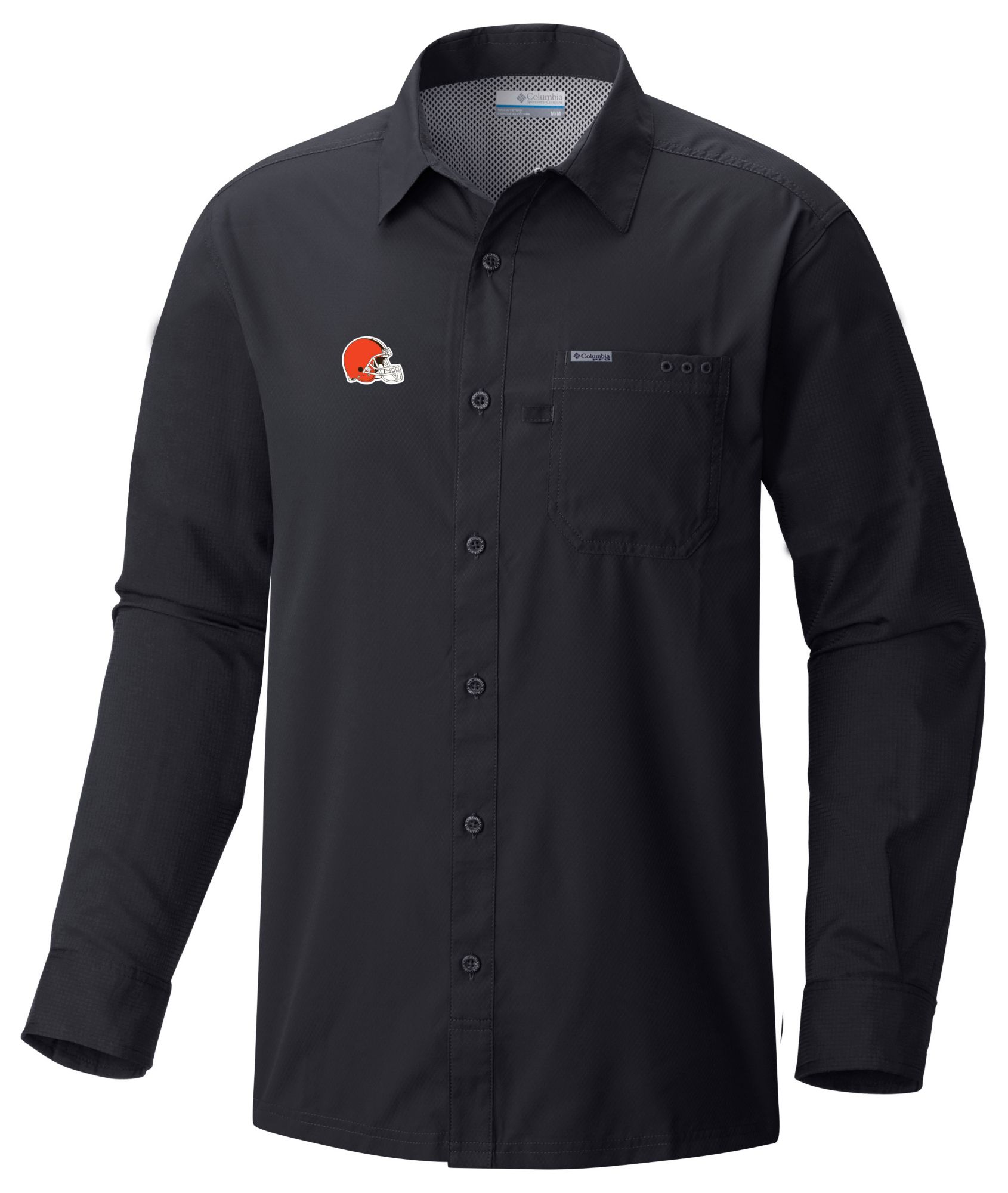 Columbia Men's Cleveland Browns Black Slack Tide Long Sleeve T-Shirt