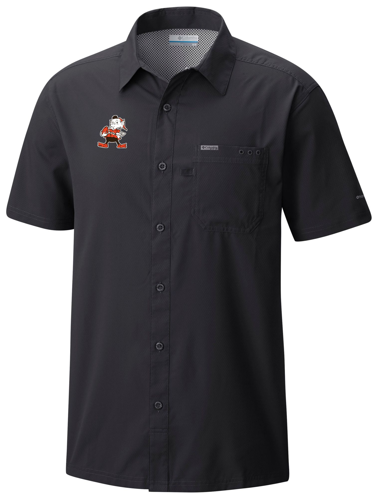 Columbia Men's Cleveland Browns Black Slacktide Short Sleeve Shirt