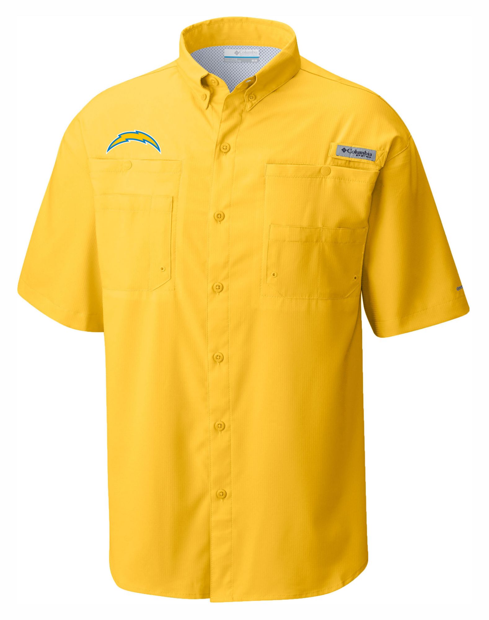 Columbia Men's Los Angeles Chargers Yellow Tamiami Shirt