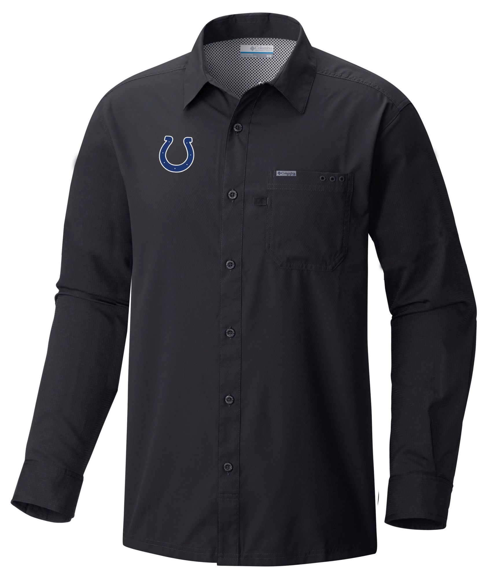 Columbia Men's Indianapolis Colts Black Slack Tide Long Sleeve T-Shirt