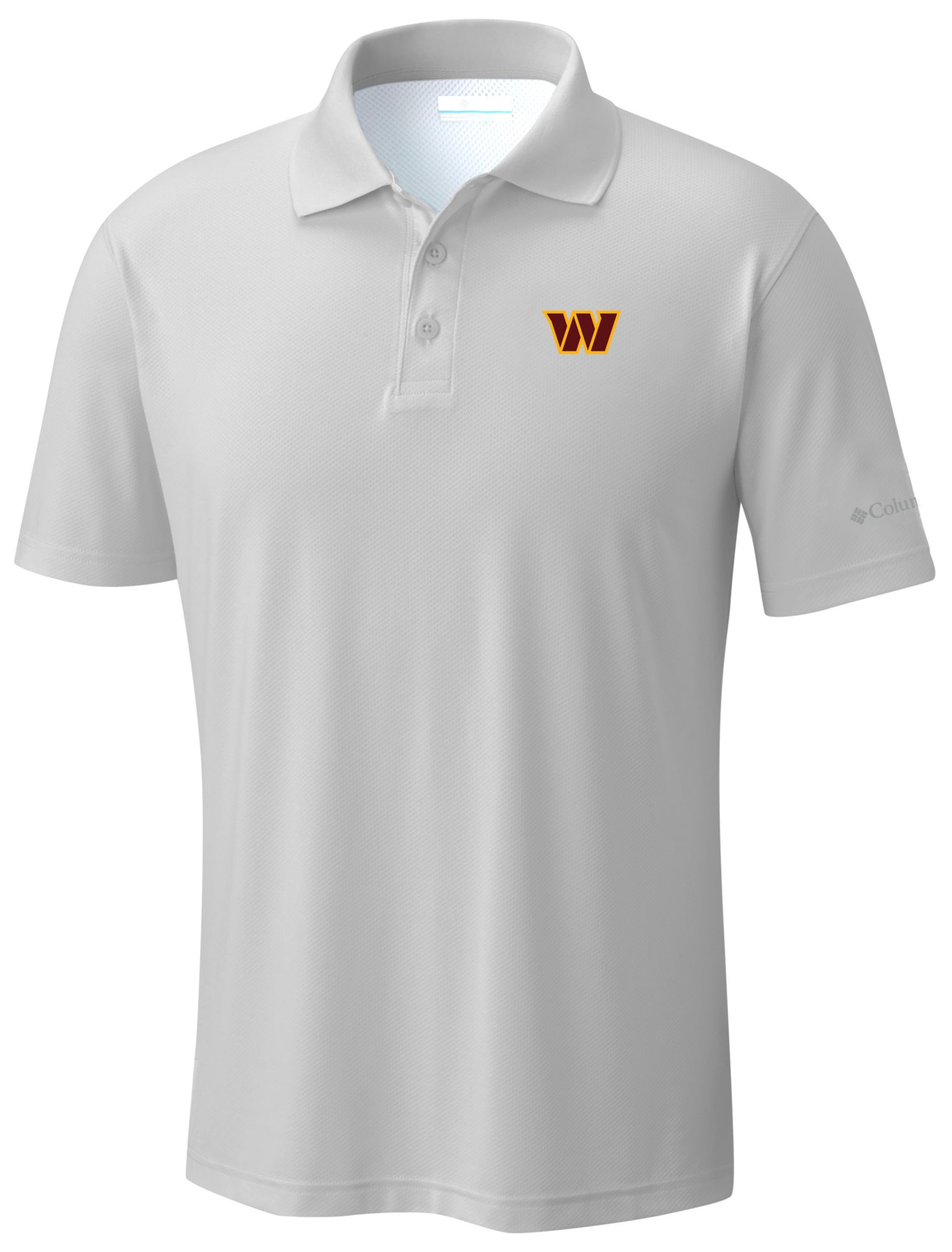 Columbia Men's Washington Commanders White Low Drag Polo