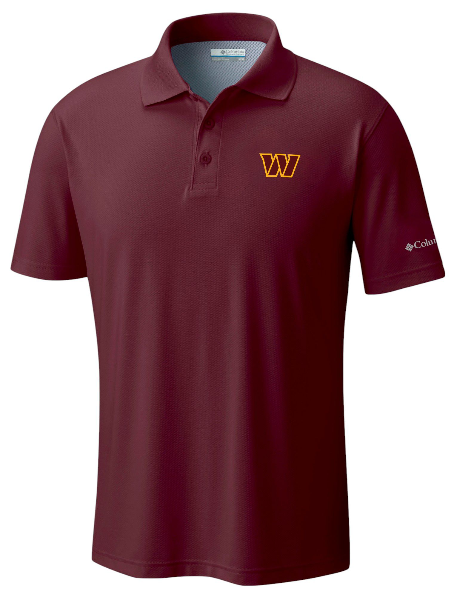 Columbia Men's Washington Commanders Maroon Low Drag Offshore Polo
