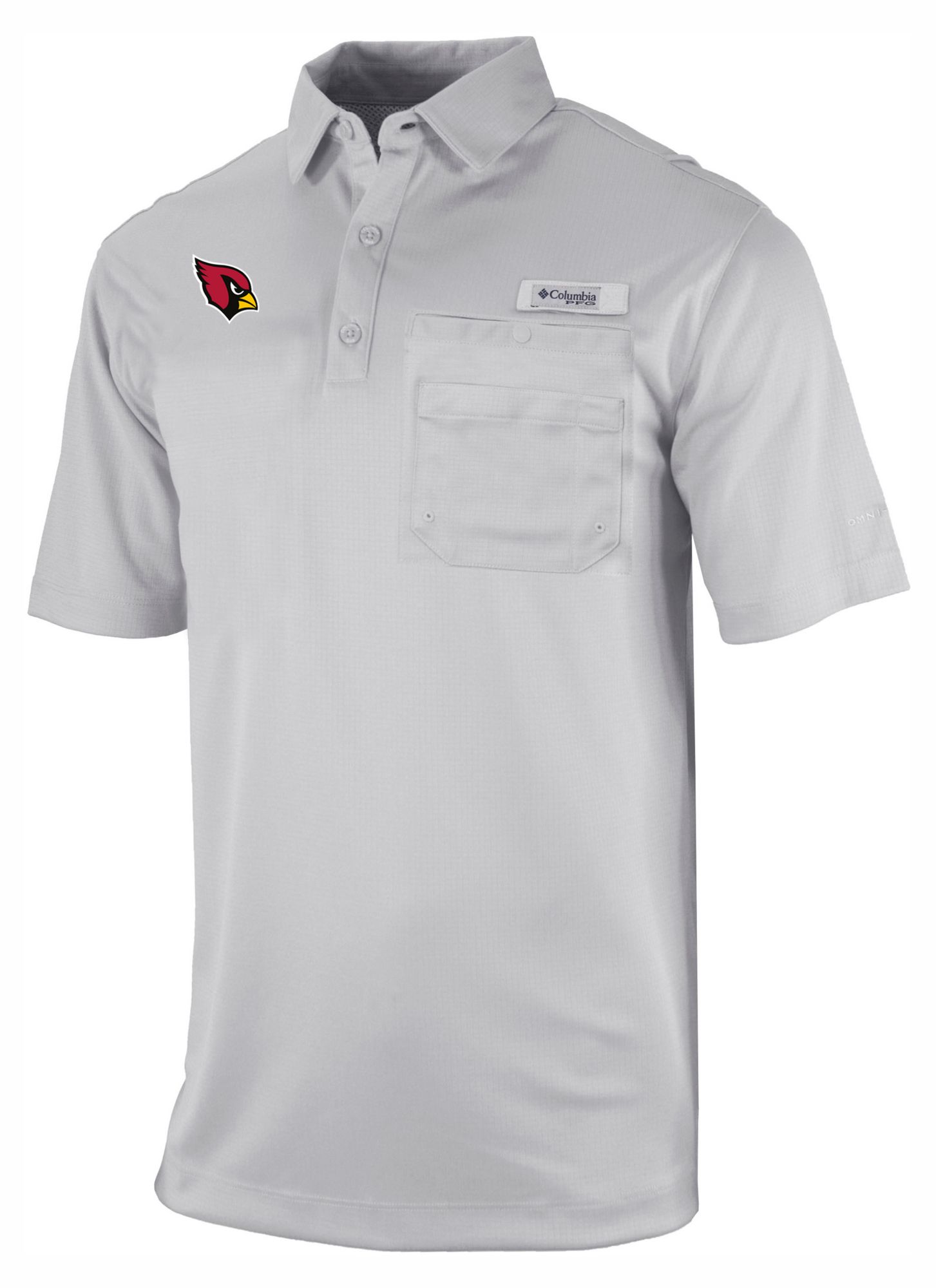 Columbia Men's Arizona Cardinals Grey Flycaster Polo