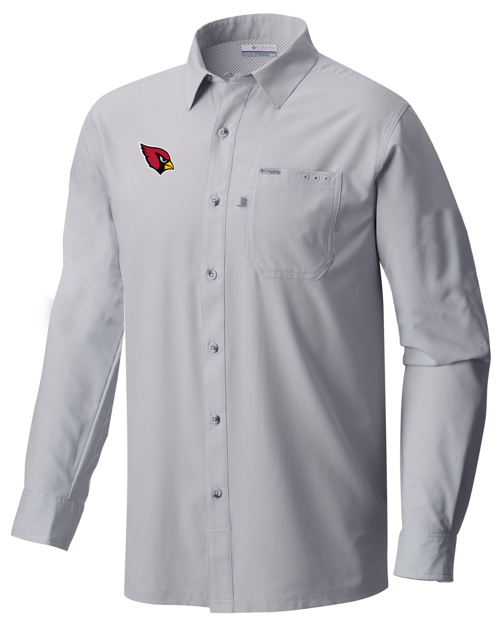 Columbia Men's Arizona Cardinals Grey Slack Tide Long Sleeve T-Shirt