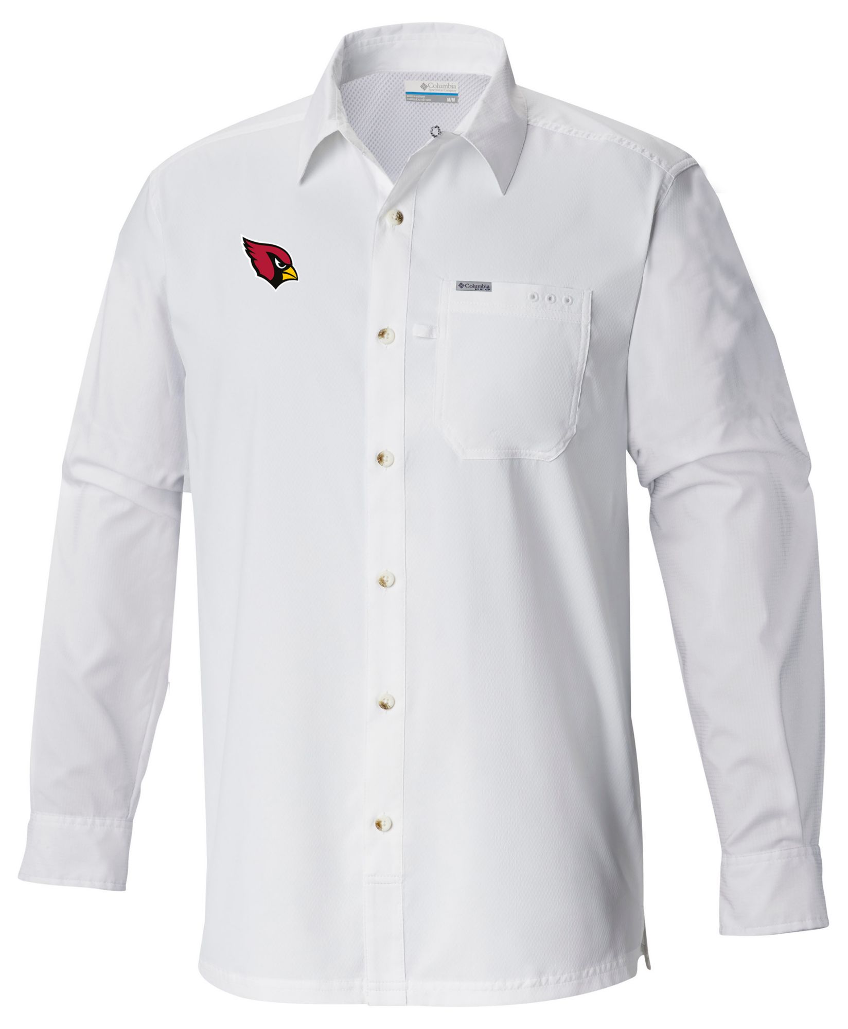 Columbia Men's Arizona Cardinals White Slack Tide Long Sleeve T-Shirt