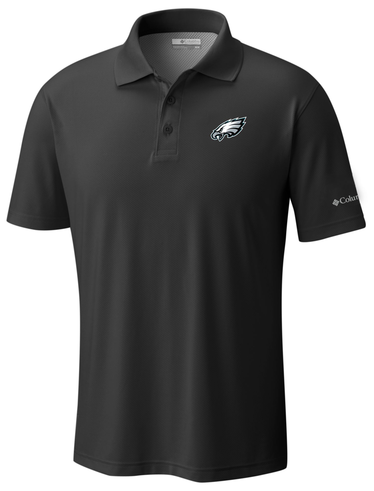 Columbia Men's Philadelphia Eagles Black Low Drag Polo