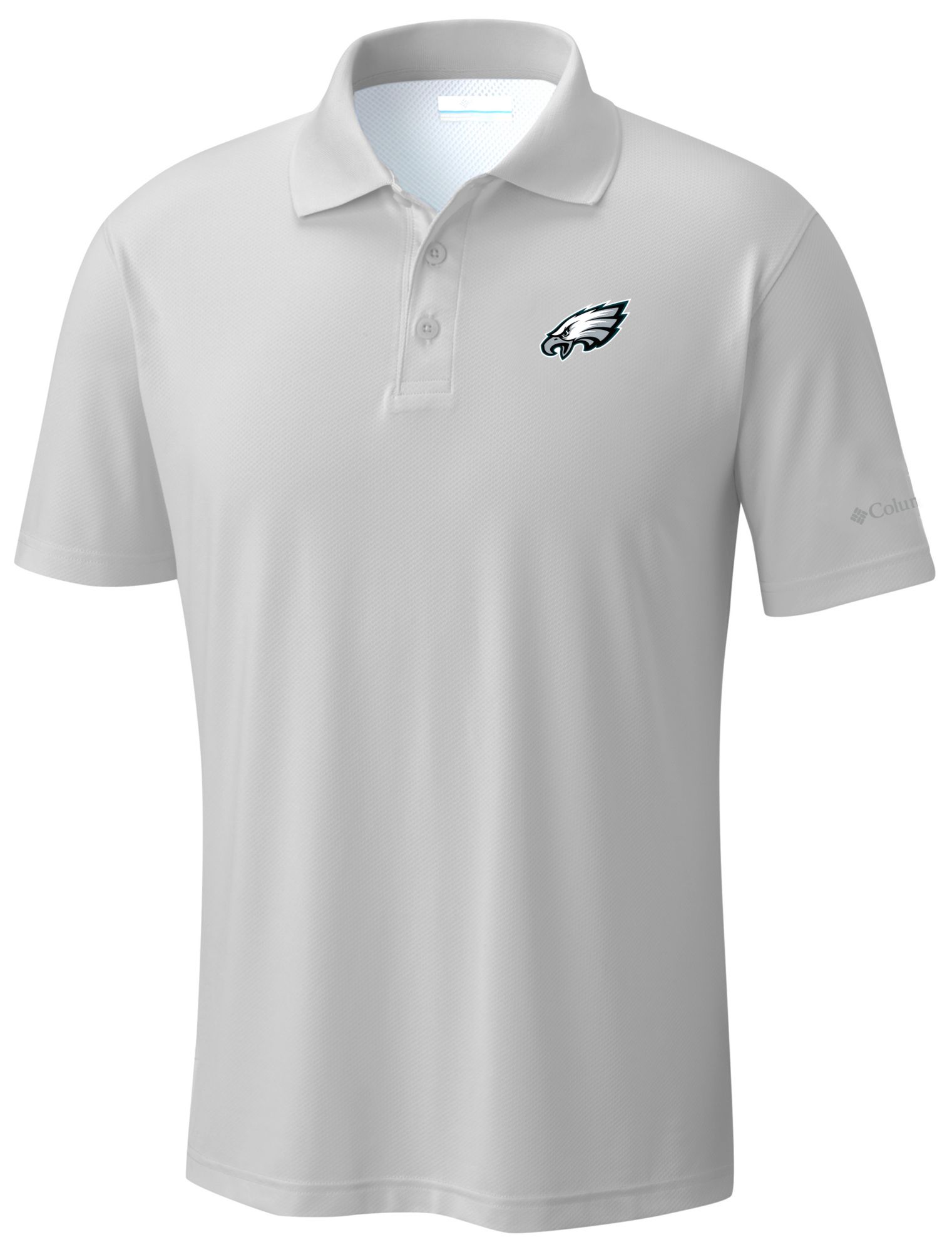 Columbia Men's Philadelphia Eagles White Low Drag Polo
