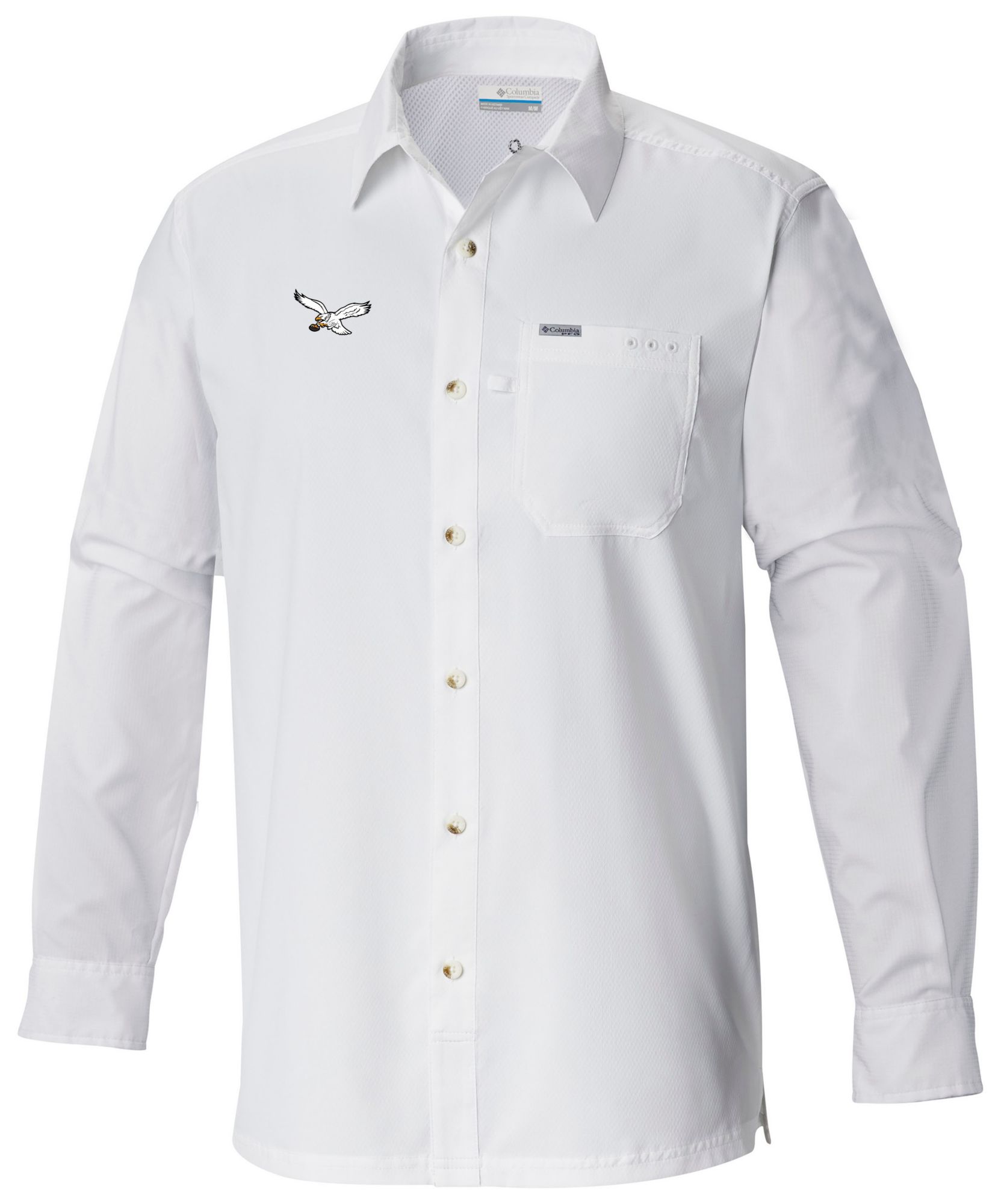 Columbia Men's Philadelphia Eagles White Slacktide Long Sleeve Shirt