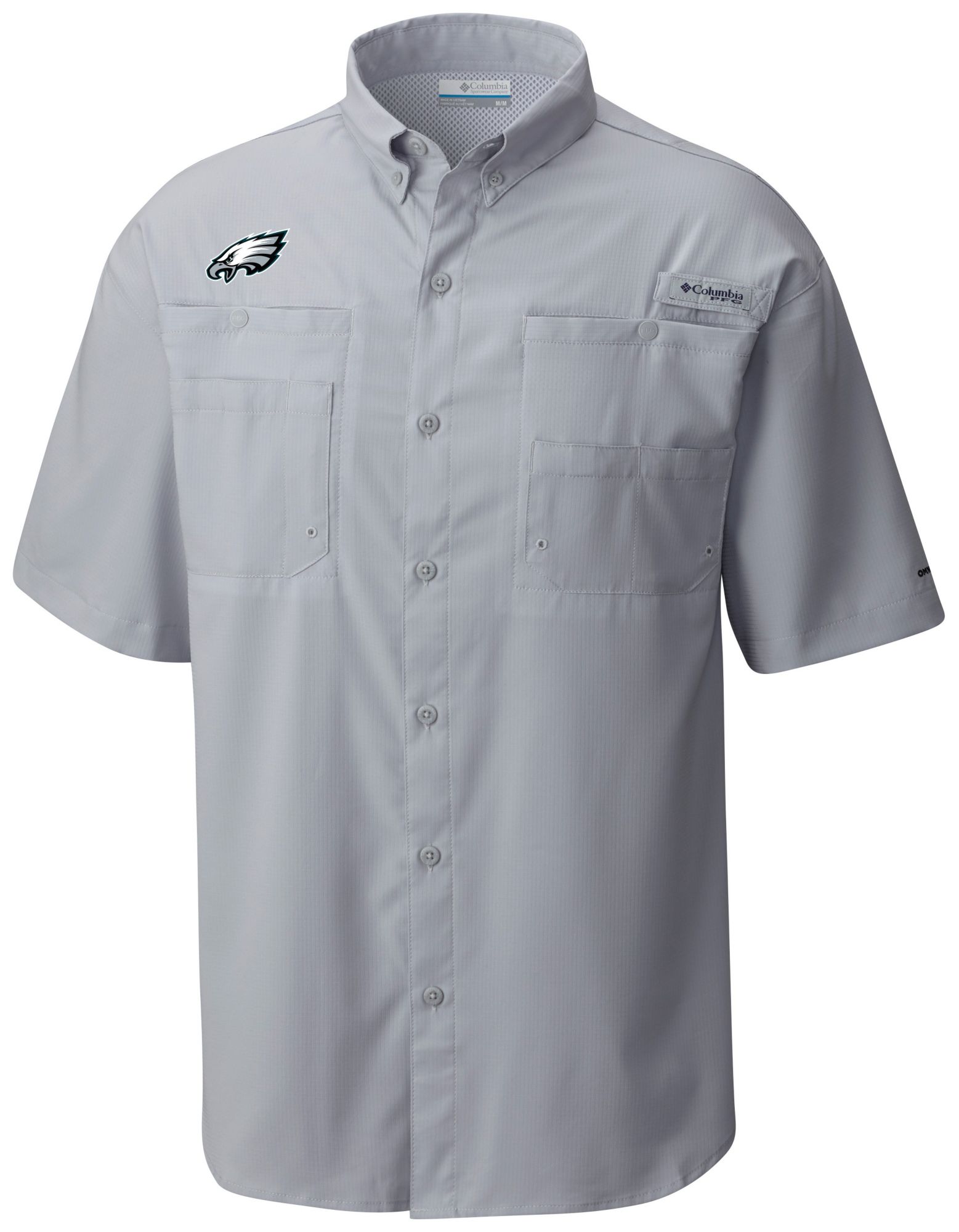 Columbia Men's Philadelphia Eagles Grey Tamiami Short Sleeve Shirt