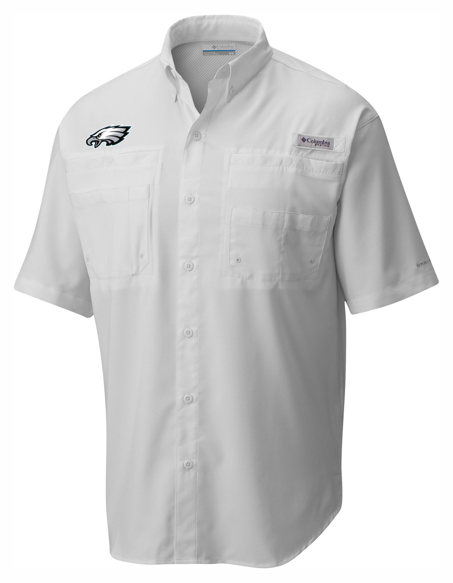 Columbia Men's Philadelphia Eagles White Tamiami Shirt