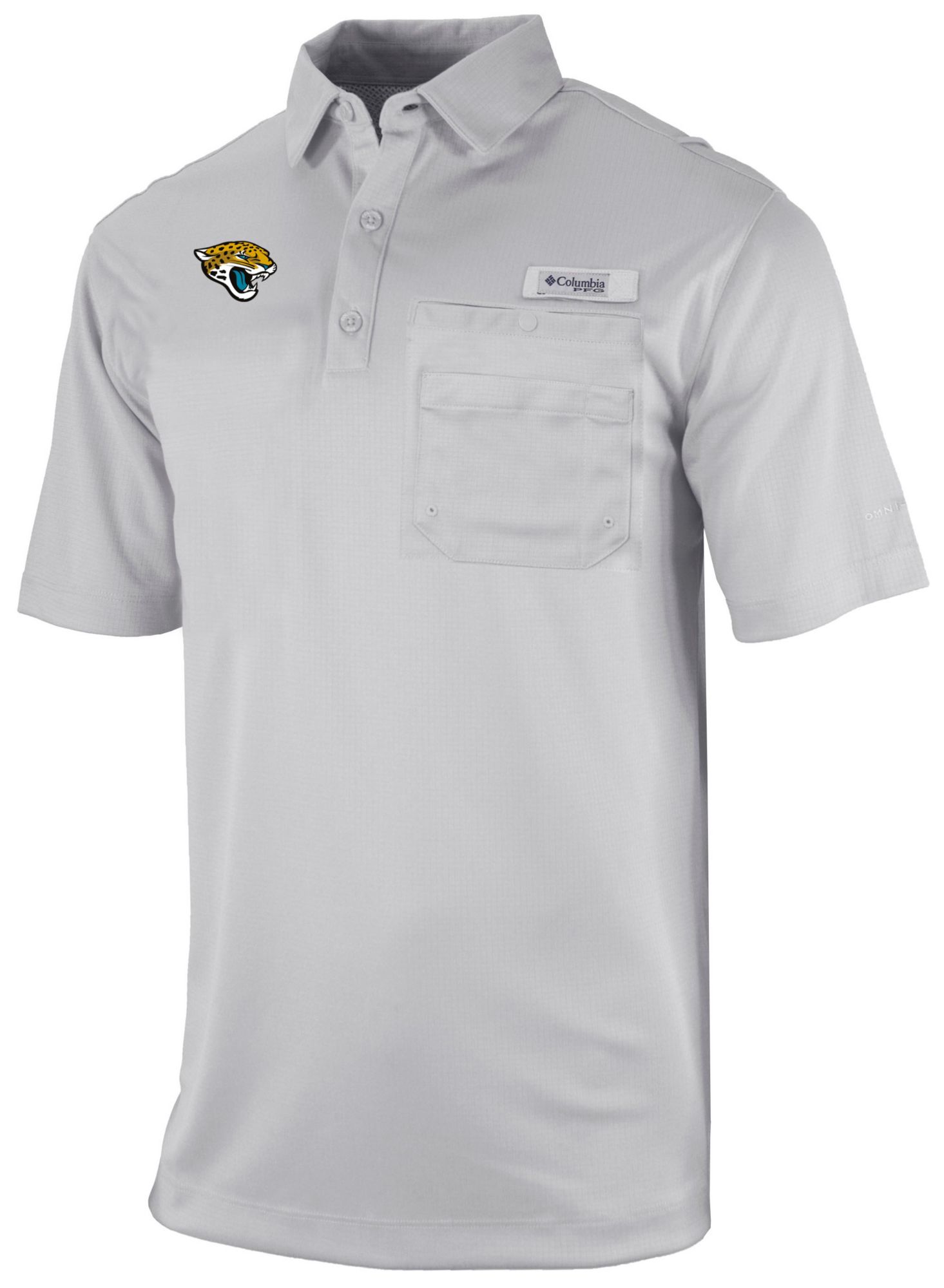 Columbia Men's Jacksonville Jaguars Grey Flycaster Polo