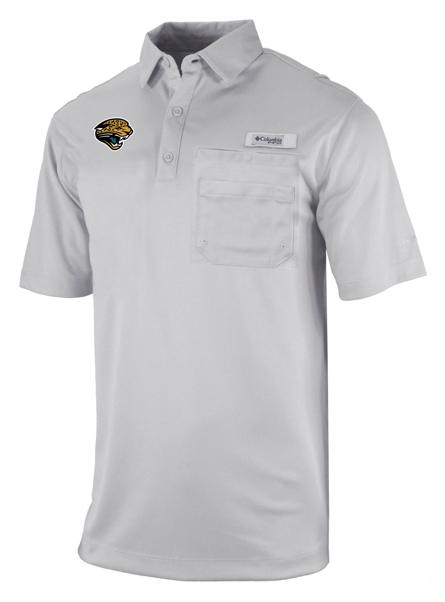 Columbia Men's Jacksonville Jaguars Grey Flycaster Polo