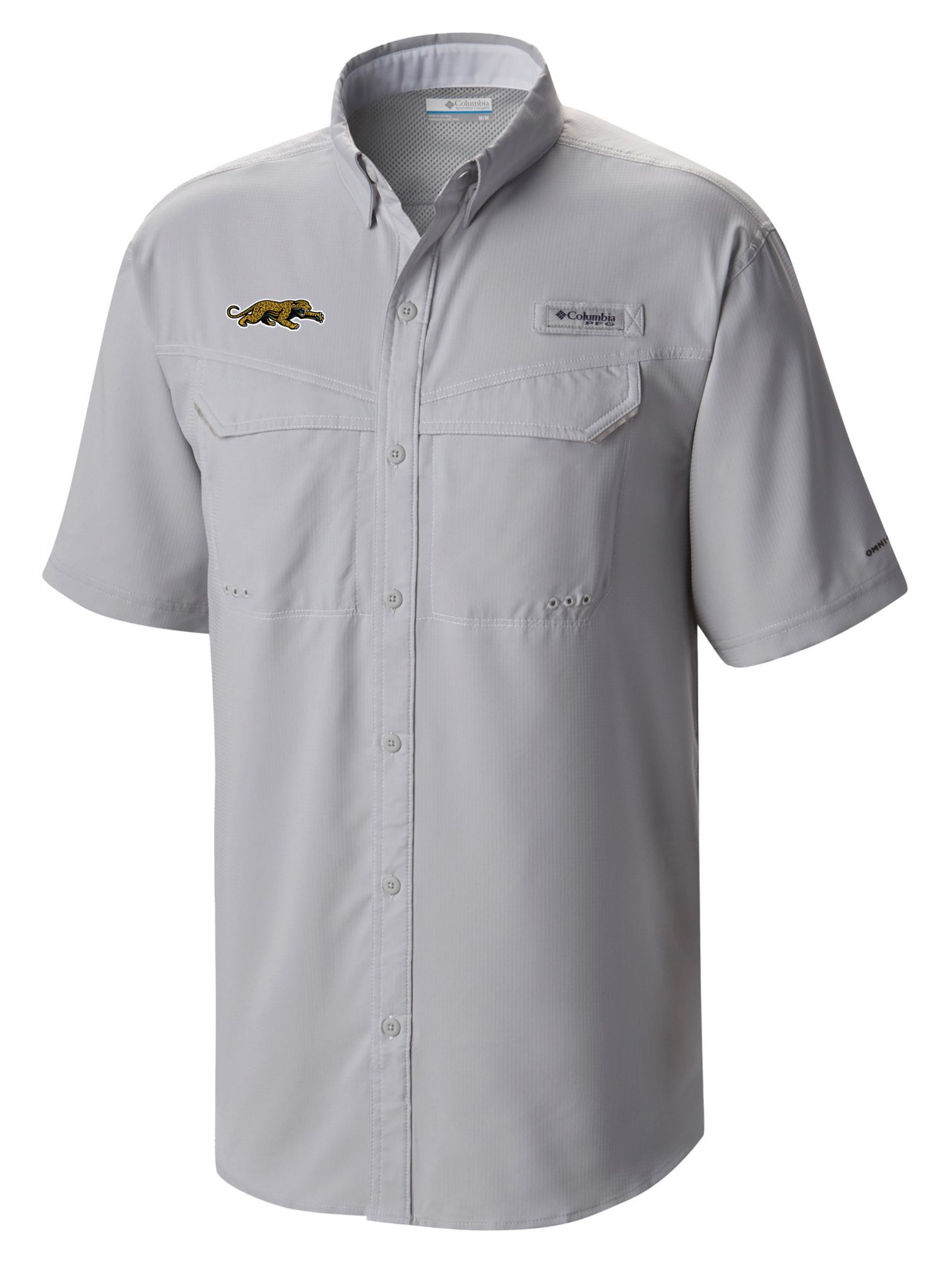 Columbia Men's Jacksonville Jaguars Grey Low Drag Button Down Shirt