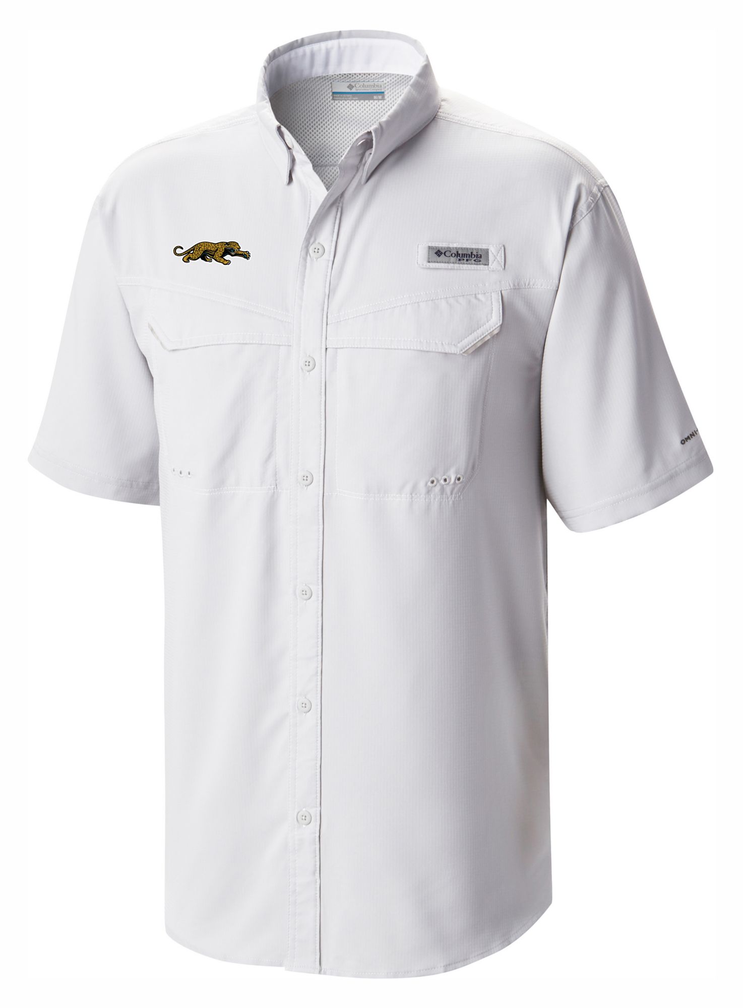 Columbia Men's Jacksonville Jaguars White Low Drag Button Down Shirt
