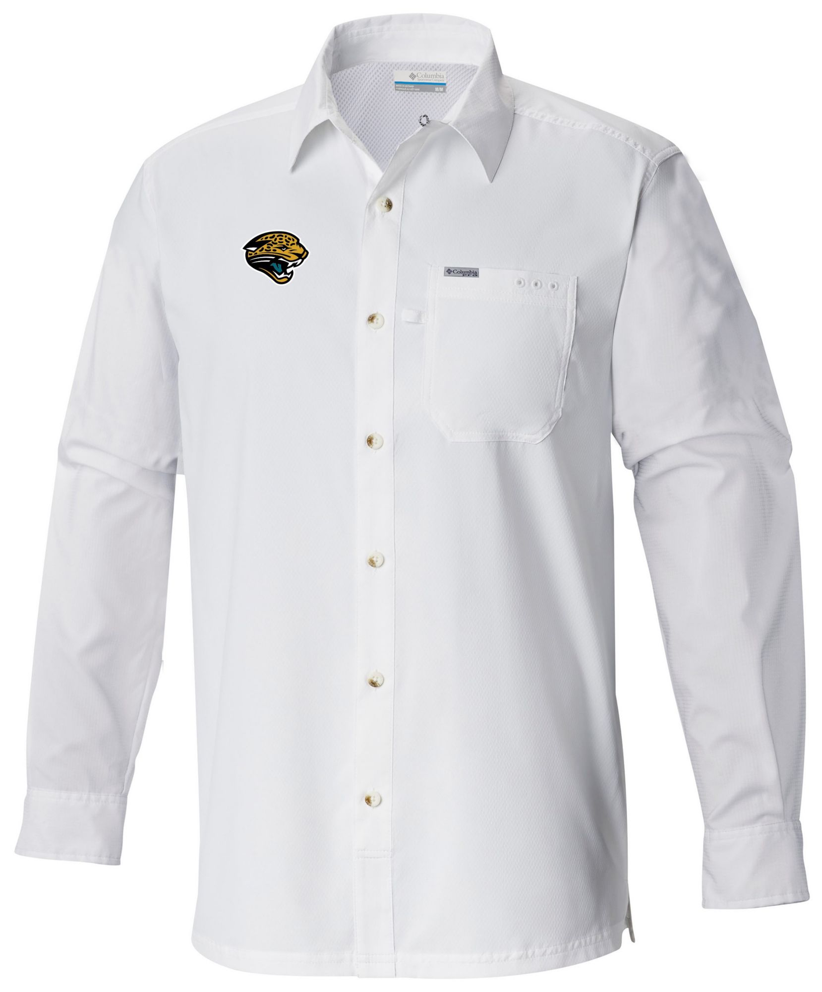 Columbia Men's Jacksonville Jaguars White Slacktide Long Sleeve Shirt