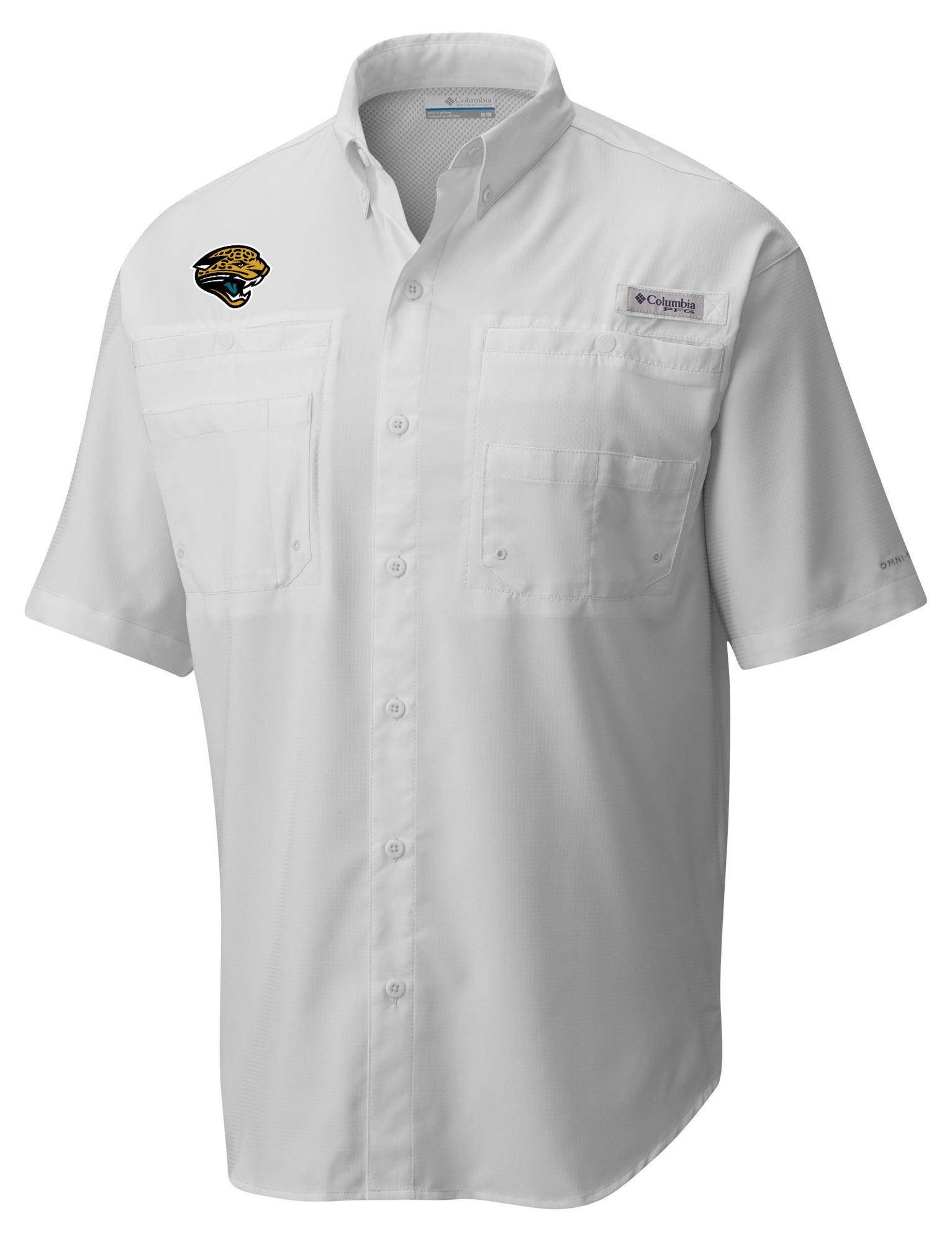 Columbia Men's Jacksonville Jaguars White Tamiami Short Sleeve Shirt