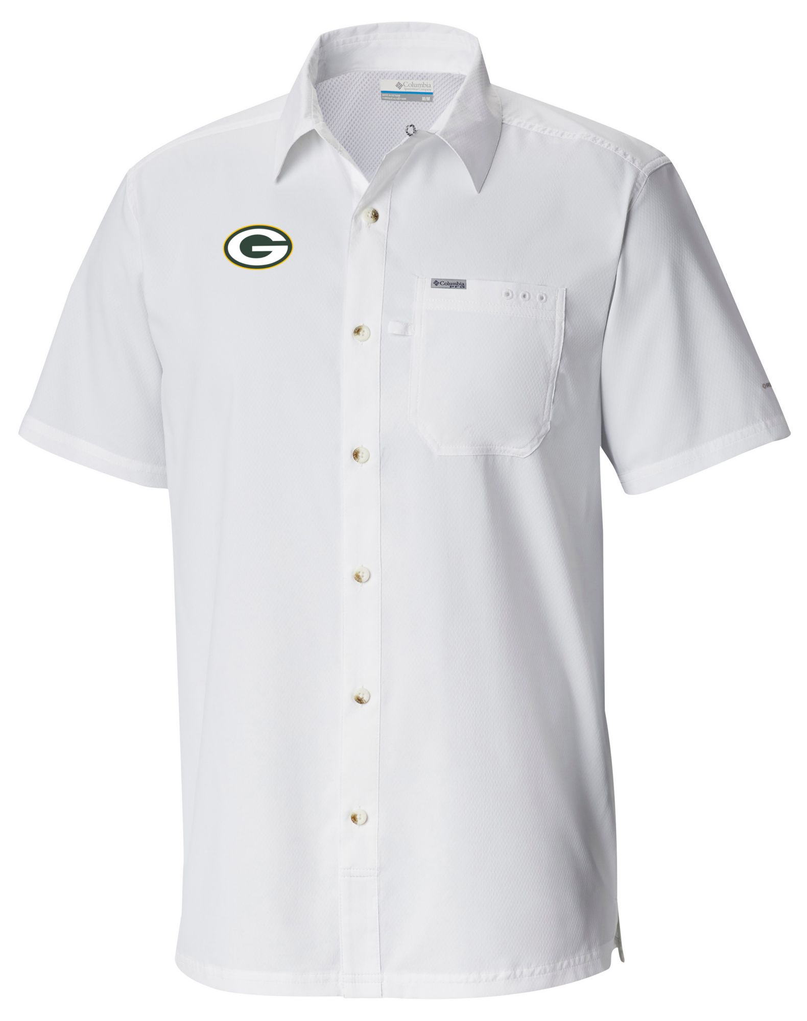 Columbia Men's Green Bay Packers White Slack Tide T-Shirt