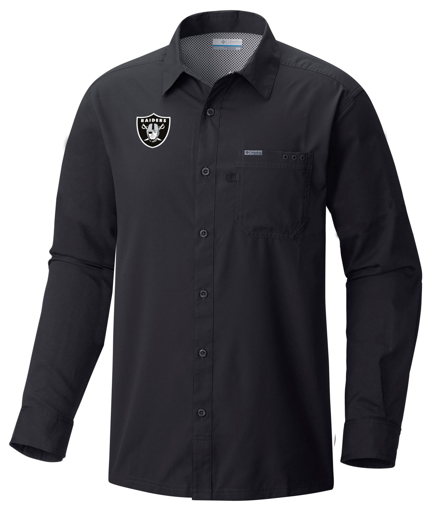 Columbia Men's Las Vegas Raiders Black Slack Tide Long Sleeve T-Shirt