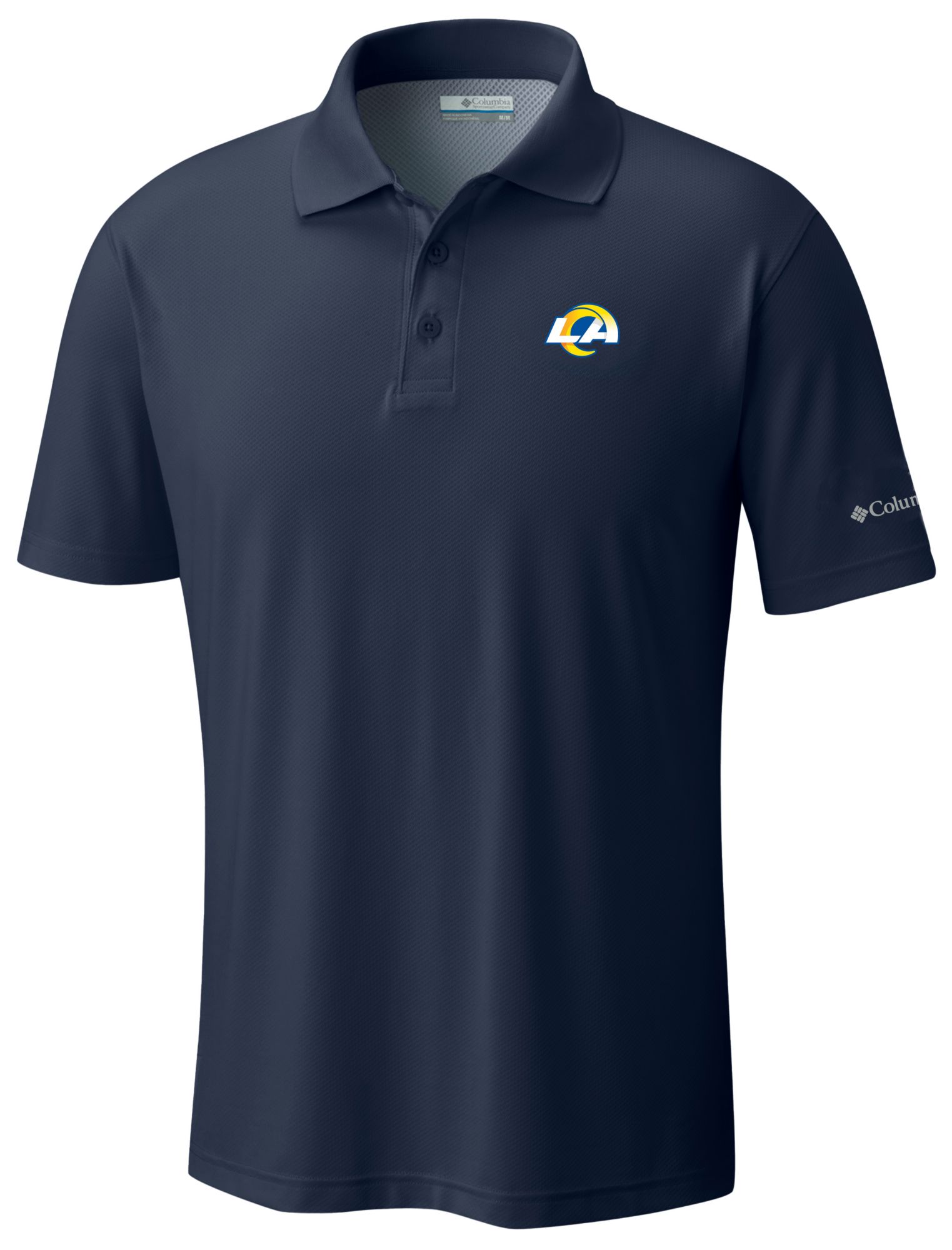 Columbia Men's Los Angeles Rams Navy Low Drag Polo