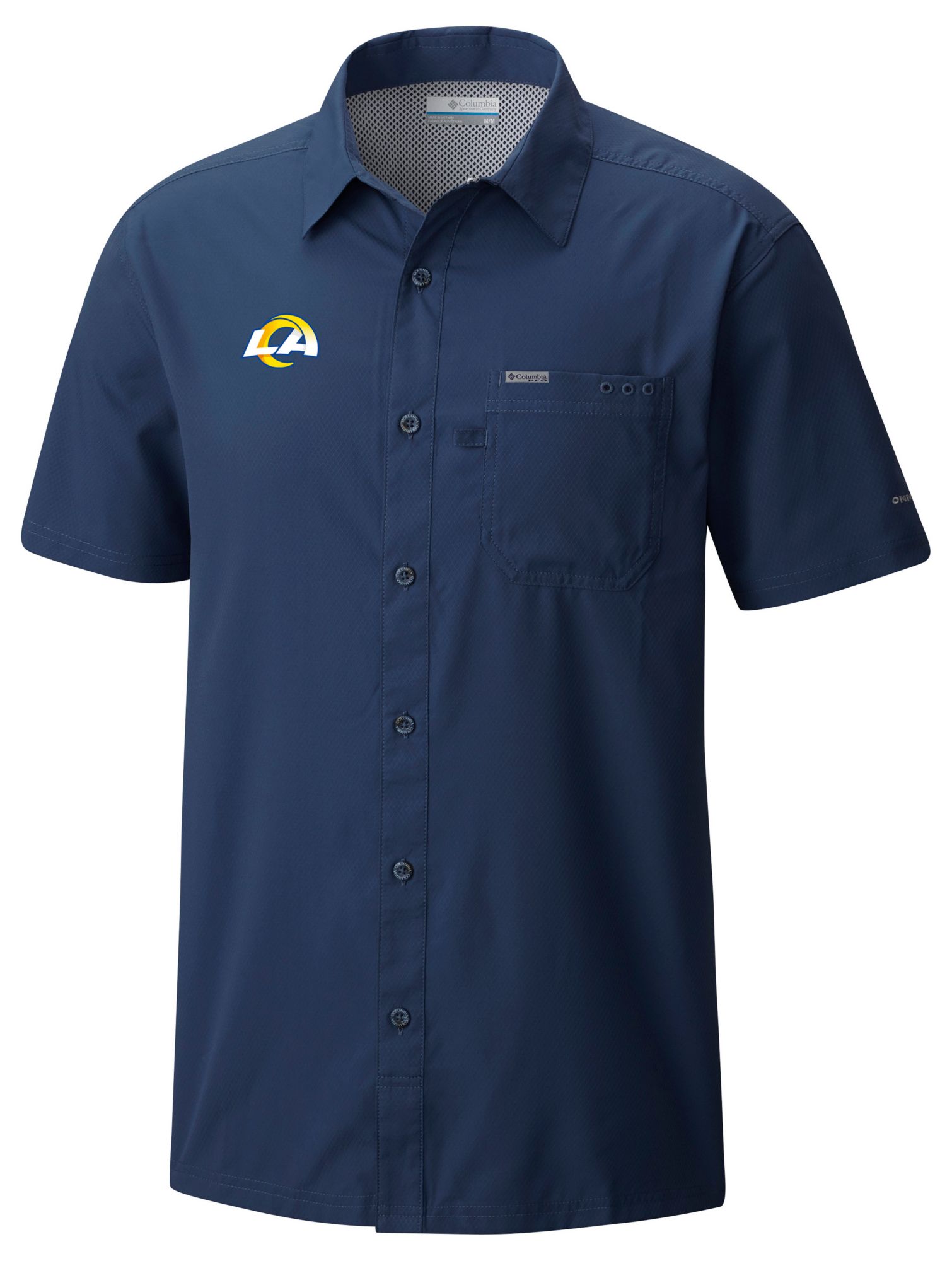 Columbia Men's Los Angeles Rams Navy Slack Tide Button Down Shirt