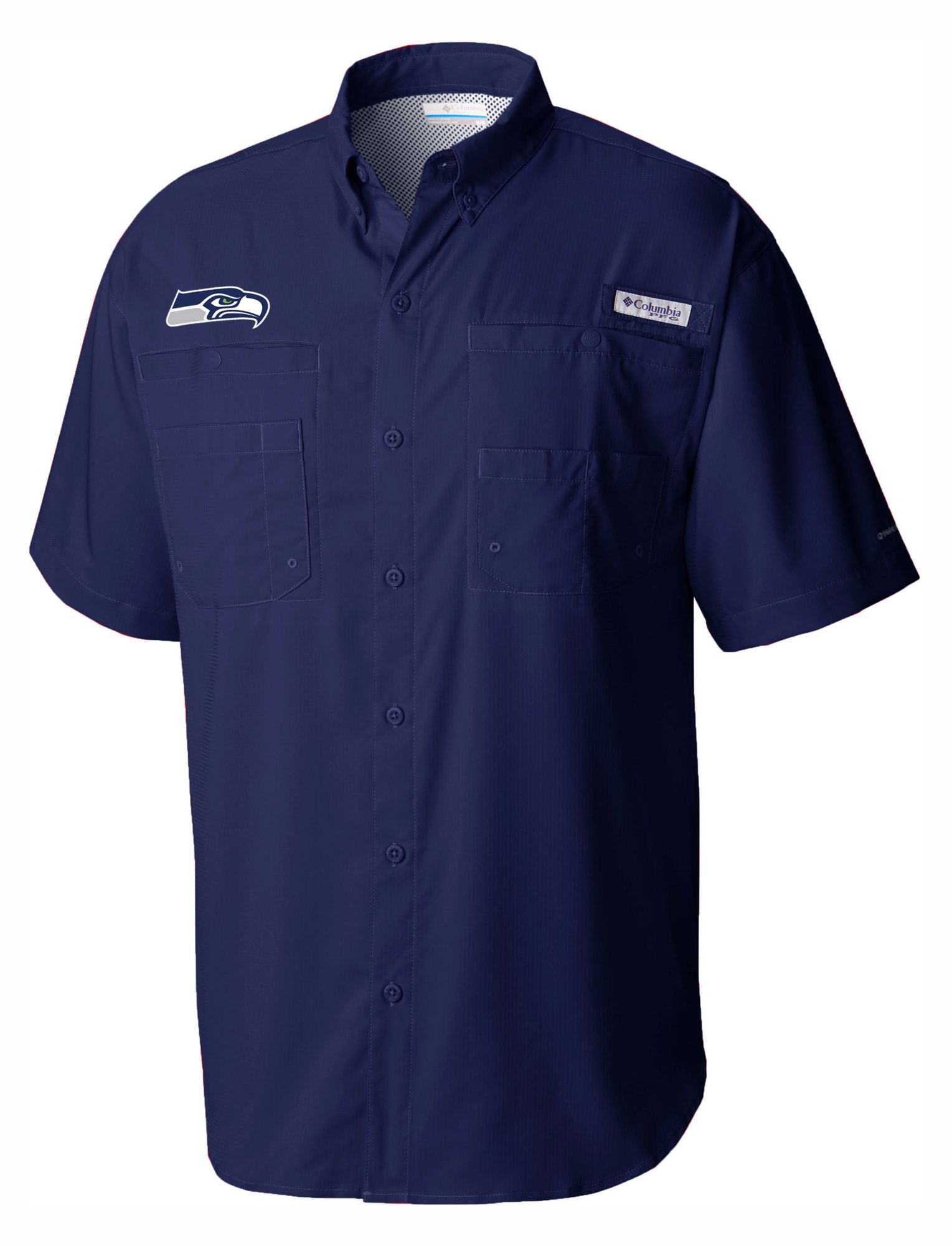 Columbia Men's Seattle Seahawks Navy Tamiami Shirt