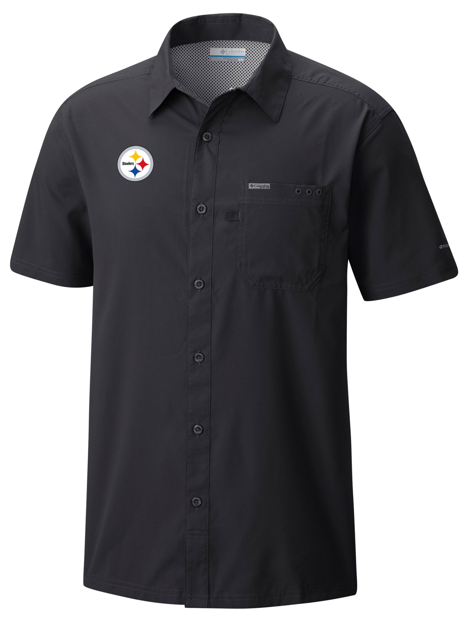 Columbia Men's Pittsburgh Steelers Black Slack Tide T-Shirt